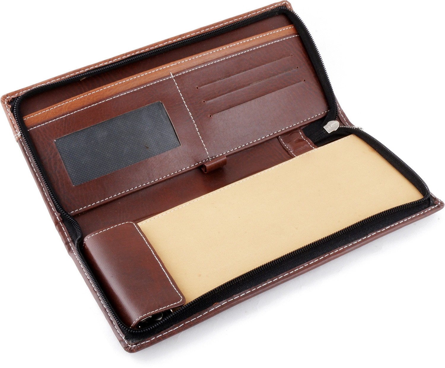 Image of ASRAW Faux Leather Multiple Pocket Expanding Chequebook /Passbook Holder Document Holder Card Organiser