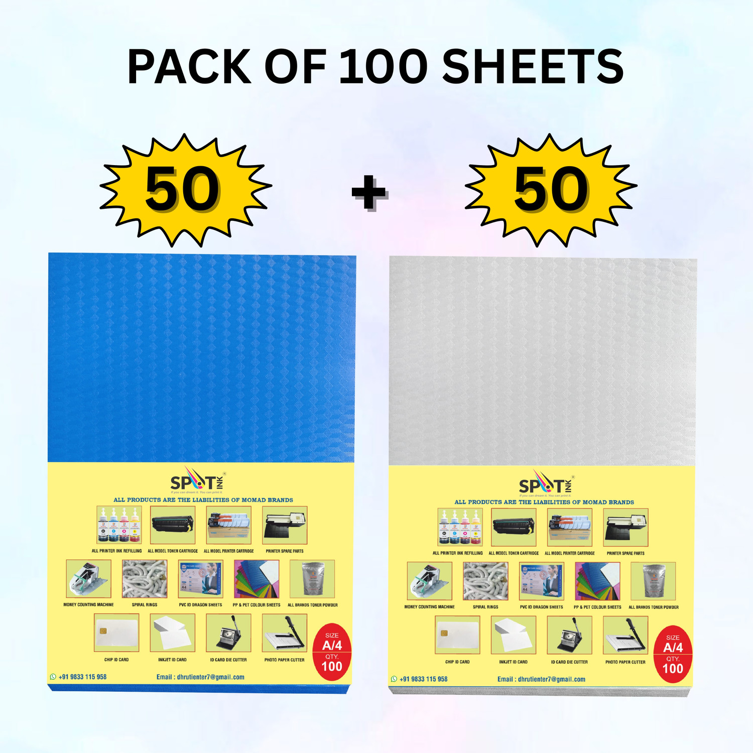 Image of spotink PVC Diamond Spiral Book Binding Sheet A4