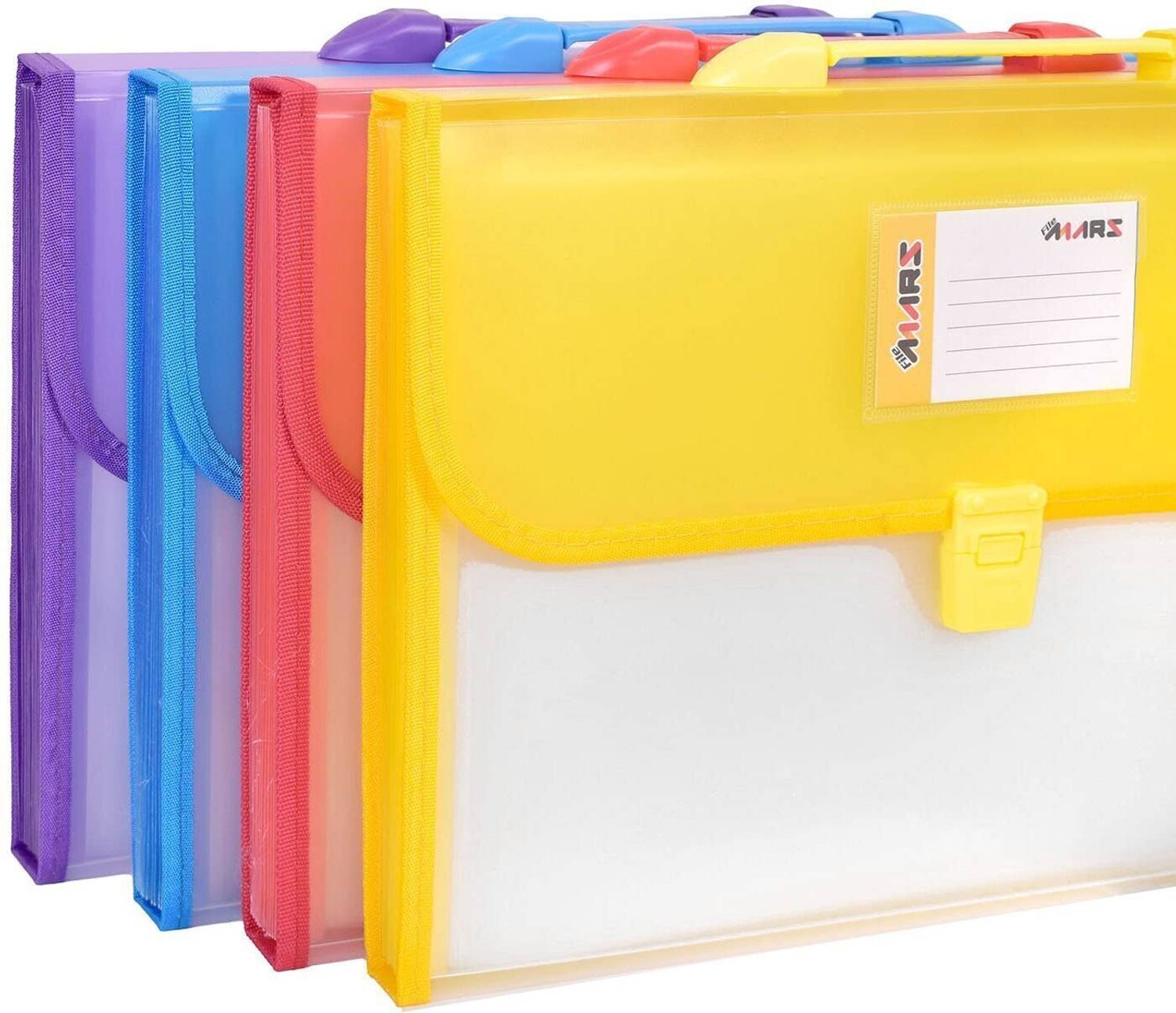 CAMPIO Polypropylene (PP) 13 Pockets A4 Size File Organizer with Handle