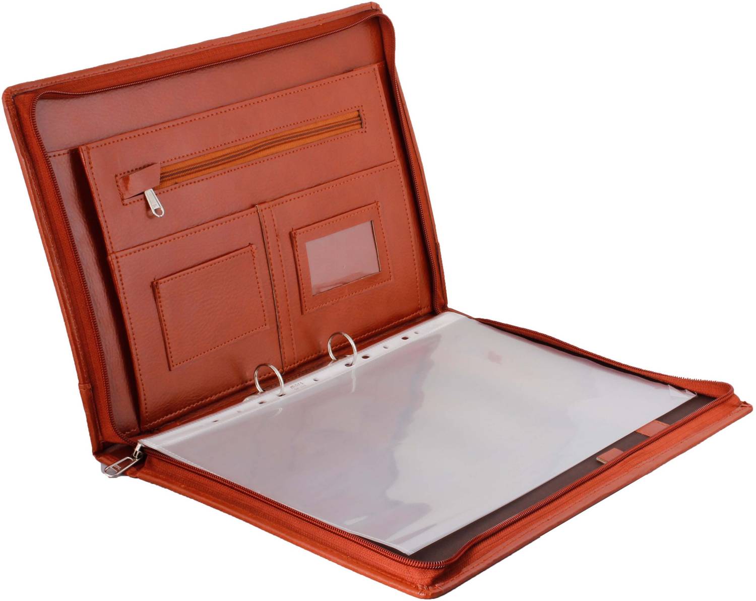 ZesTale 2 Ring Leatherette Document Folder (20 Leaf) - Image 1