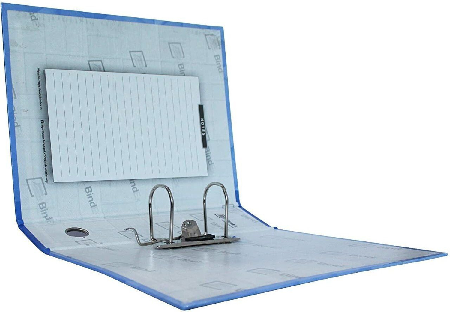 Image of bindex Cardboard Arch Box File Laminated 3D Design Dark Blue