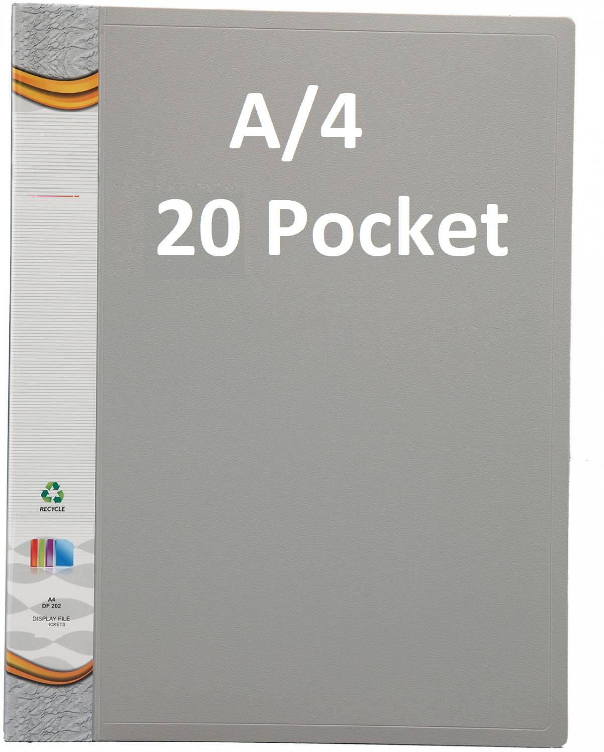 canoff PLASTIC 20 Pocket Display File /Leaf Fil (A4, GREY) Clear Book File Display File