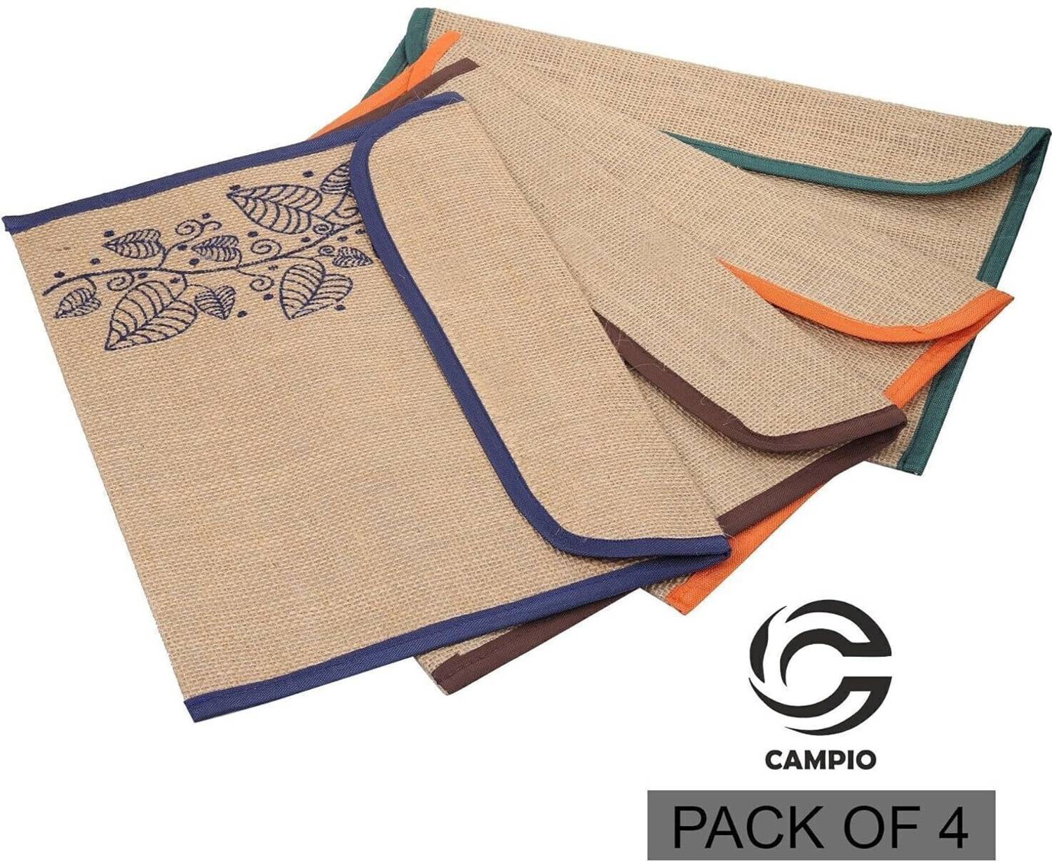 CAMPIO Jute All in One Conference Folder Portfolio Executive File Documents Holder for Home