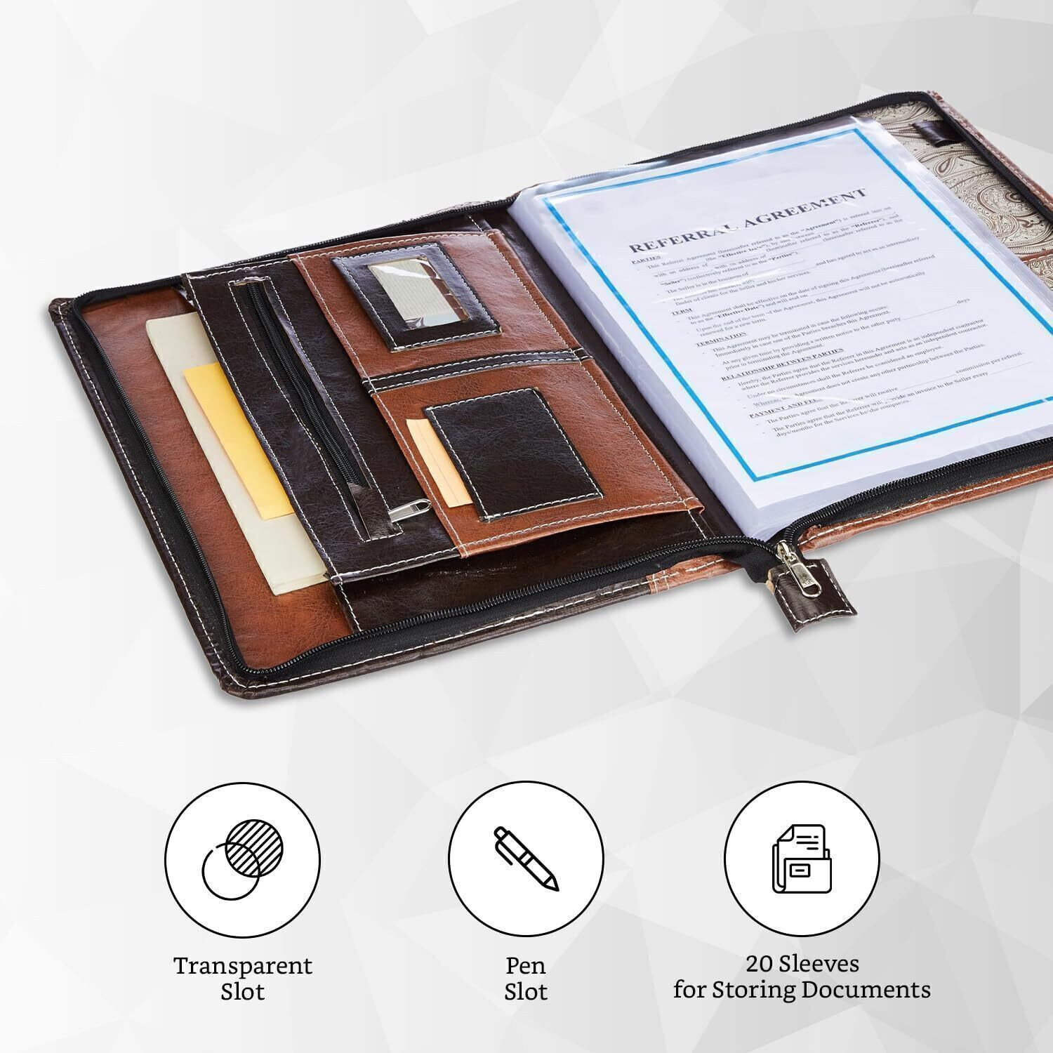 Image of Eos Leatherette Chain Bag Multipurpose Professional Document File