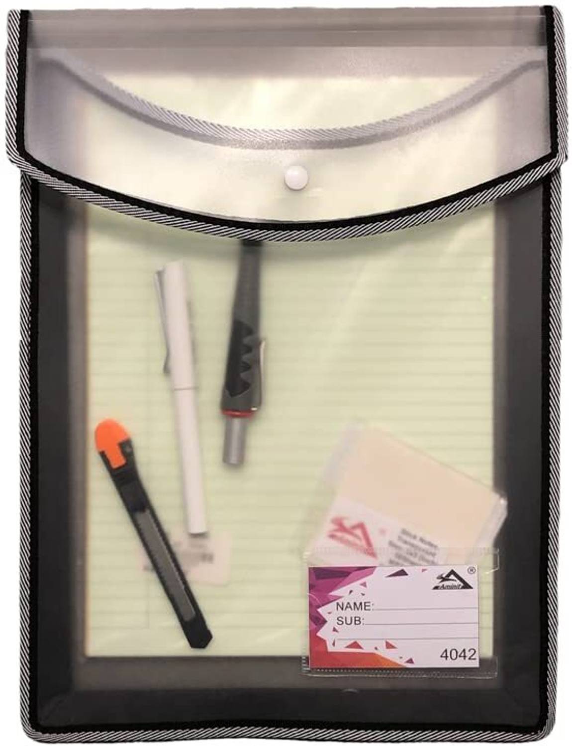 DiMoris Poly Plastic Expanding Document Folder A4 Legal - Image 4