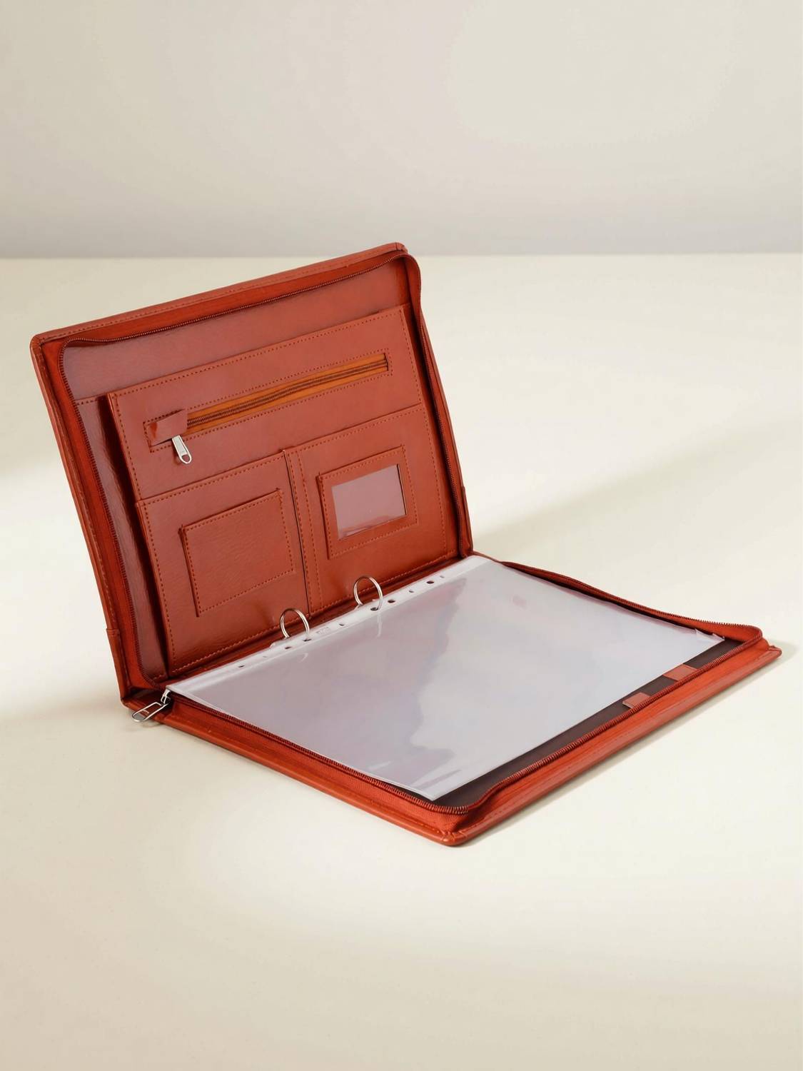 ZesTale 2 Ring Leatherette Document Folder (20 Leaf) - Image 5