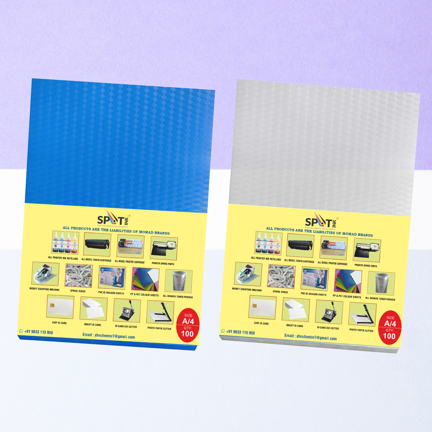 Image of spotink PVC Diamond Spiral Book Binding Sheet A4