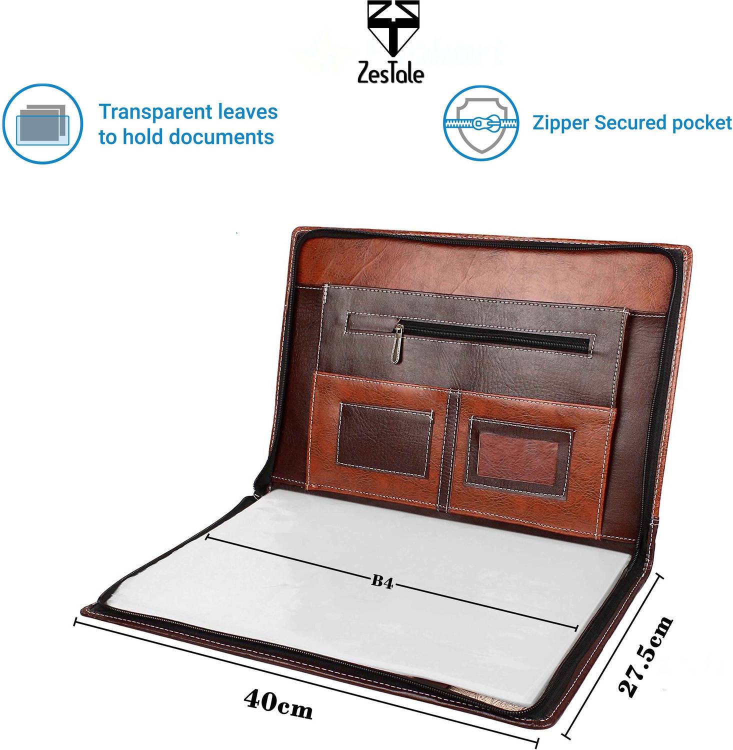 ZesTale PU Leather Multipurpose File Folder - Image 2
