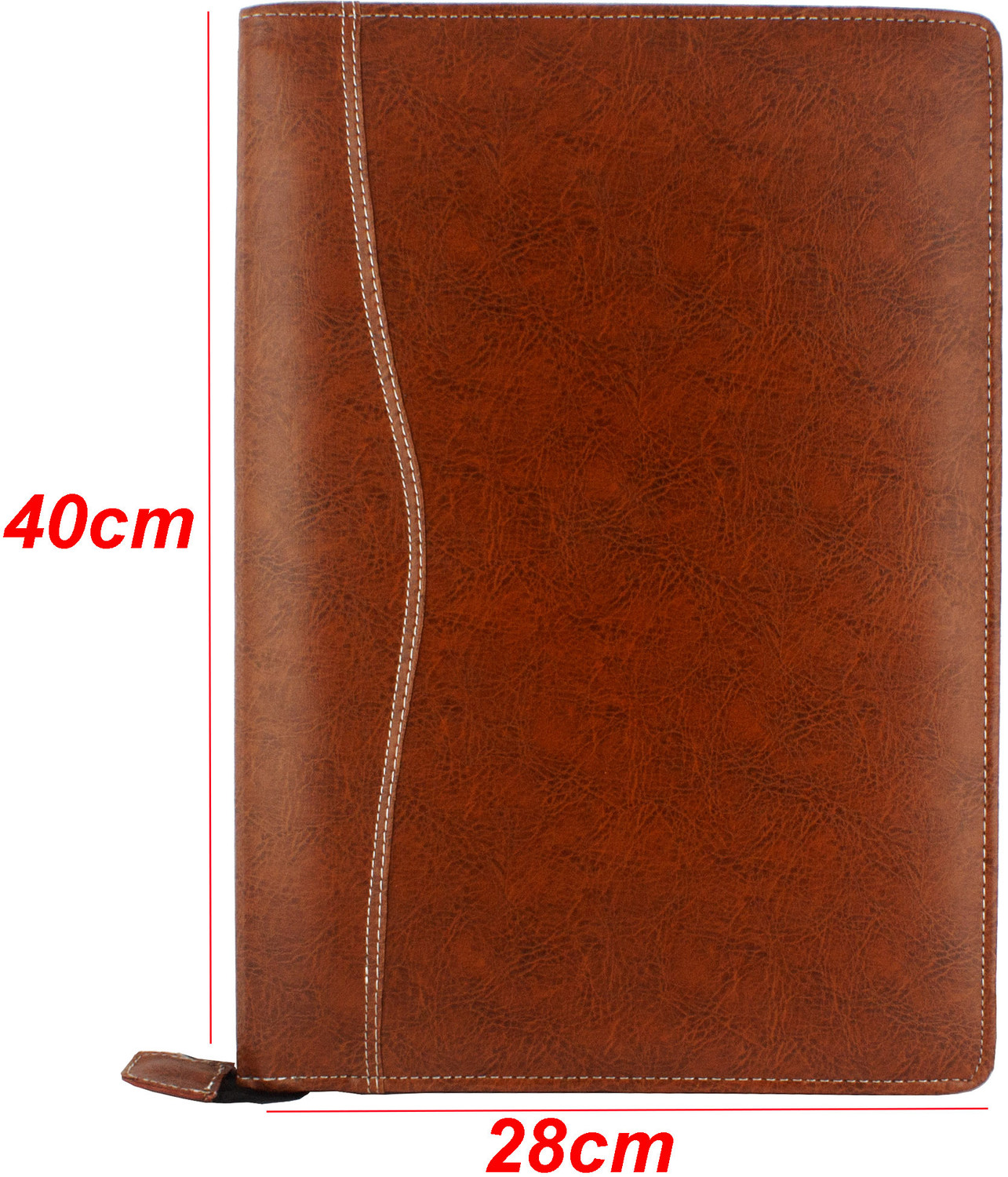 Image of ASRAW PU Leather Professional Multipurpose B4 Size Deluxe Zipper Document Organizer 20 Leafs File Folder for Certificates, Marksheets, Degrees, Interview Portfolio, Important Documents