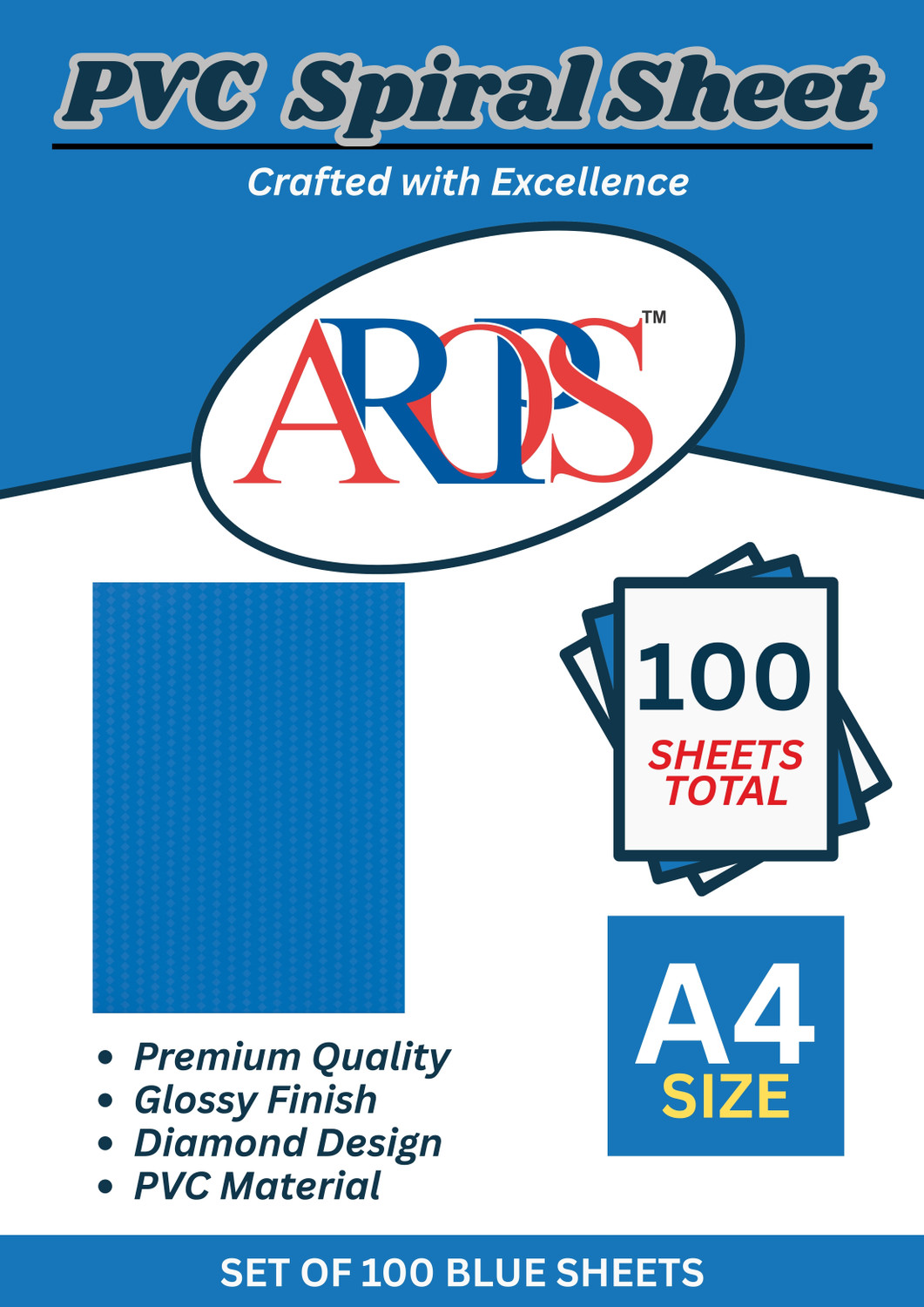 Image of AROPS PVC Spiral Binding Sheets With Diamond Print