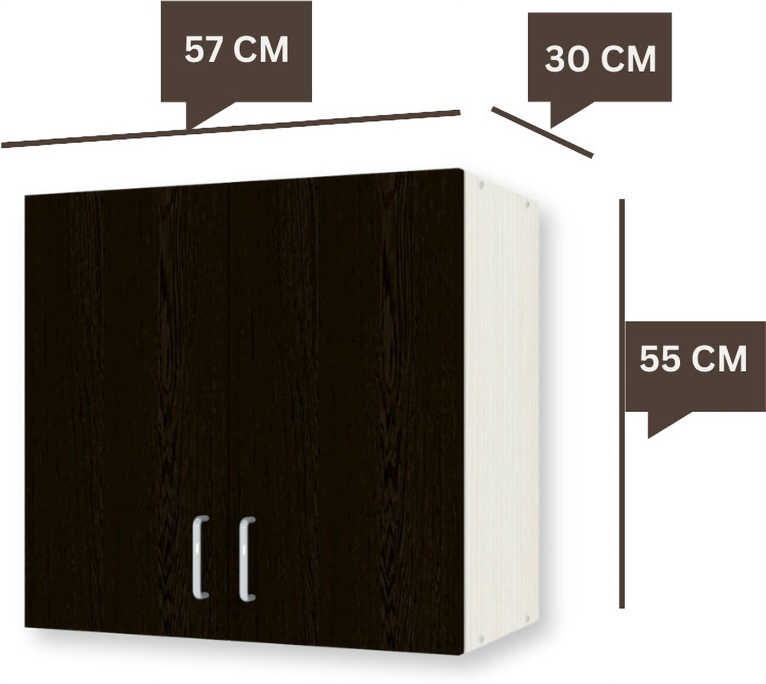 Image of SPECIALITY PANELS 2 Doors Modular Wall Cabinet with Termites Resistance Engineered Wood Hanging Filing Cabinet