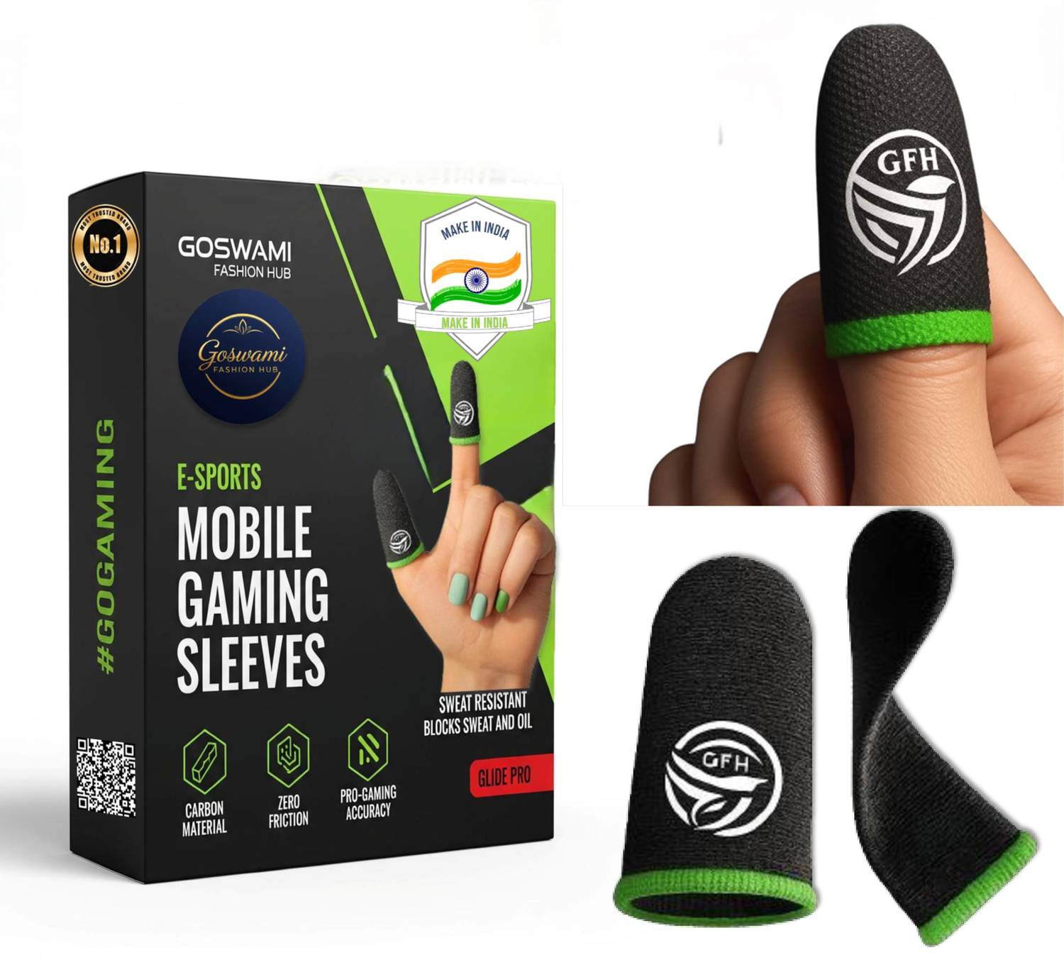 GOSWAMI Anti-Sweat Gaming Thumb Sleeves - Image 1
