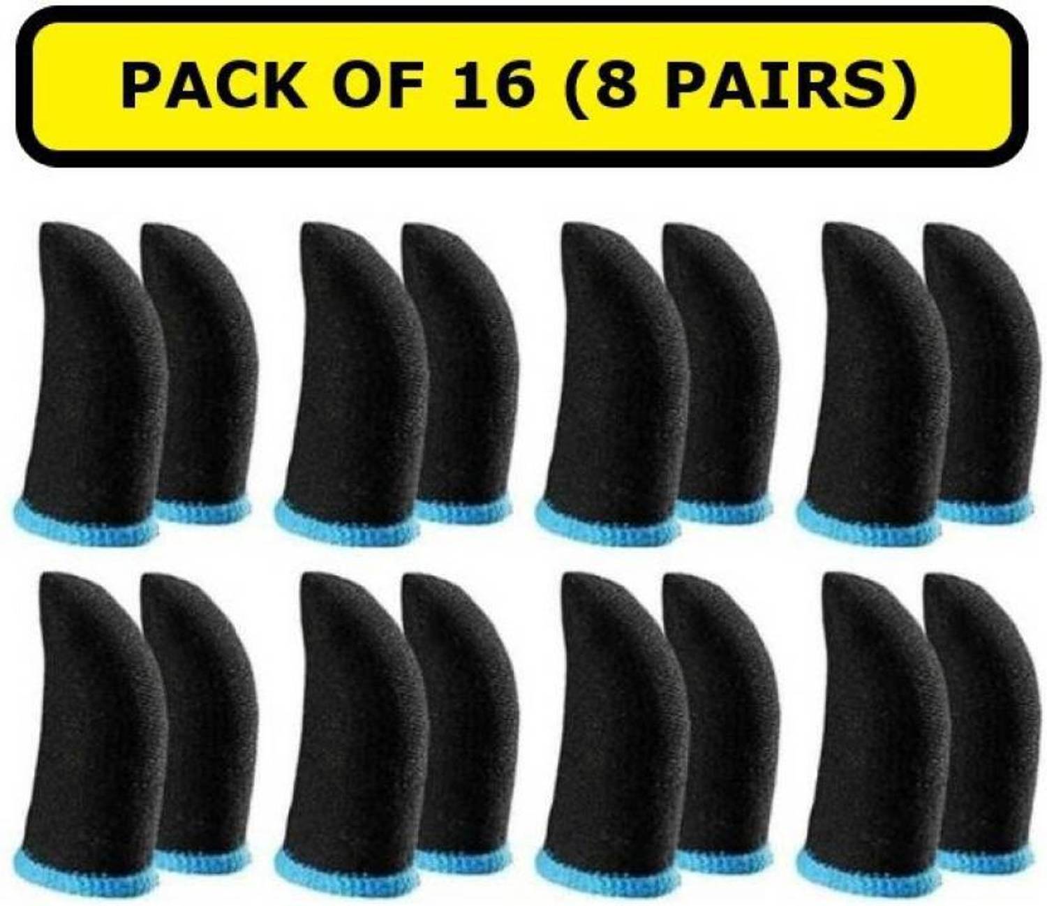 ALFA URBAN Thumb & Finger Sleeves, Sweat-Proof For PUBG & All Gaming (8 Pair - 16 Pieces) Finger Sleeve