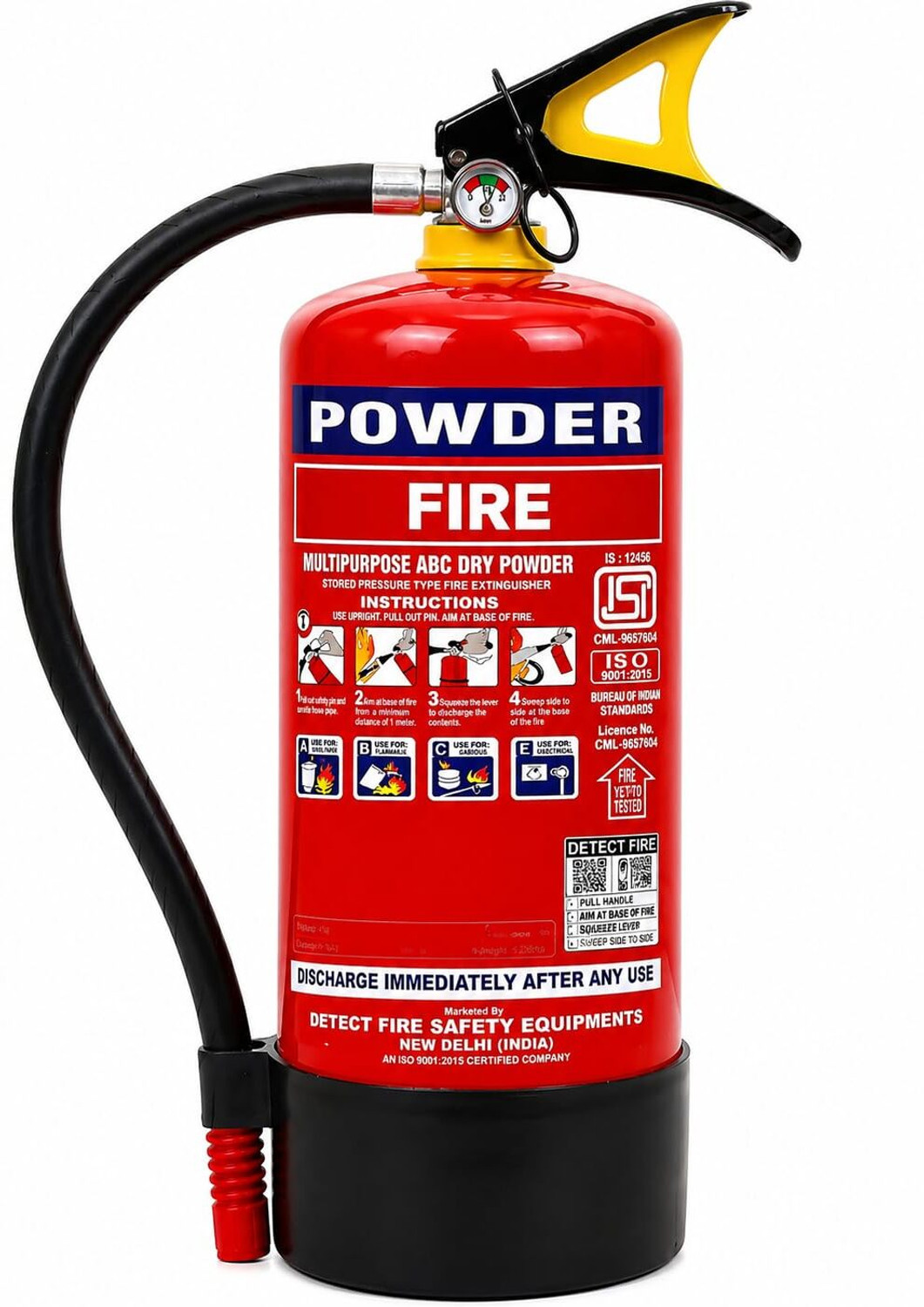 Image of Ladwa Multipurpose for Home, Office & Industrial Use | ISI Marked | ABC Dry Powder Fire Extinguisher Mount