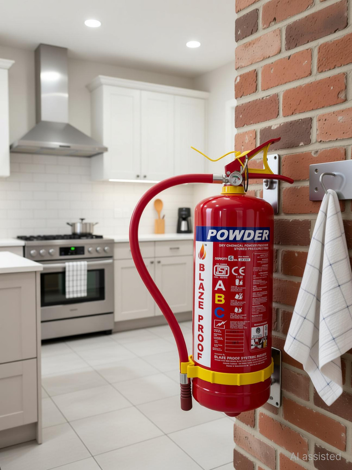 Image of Blazeproof ABC Powder Type (Pack of 1) Fire Extinguisher Mount