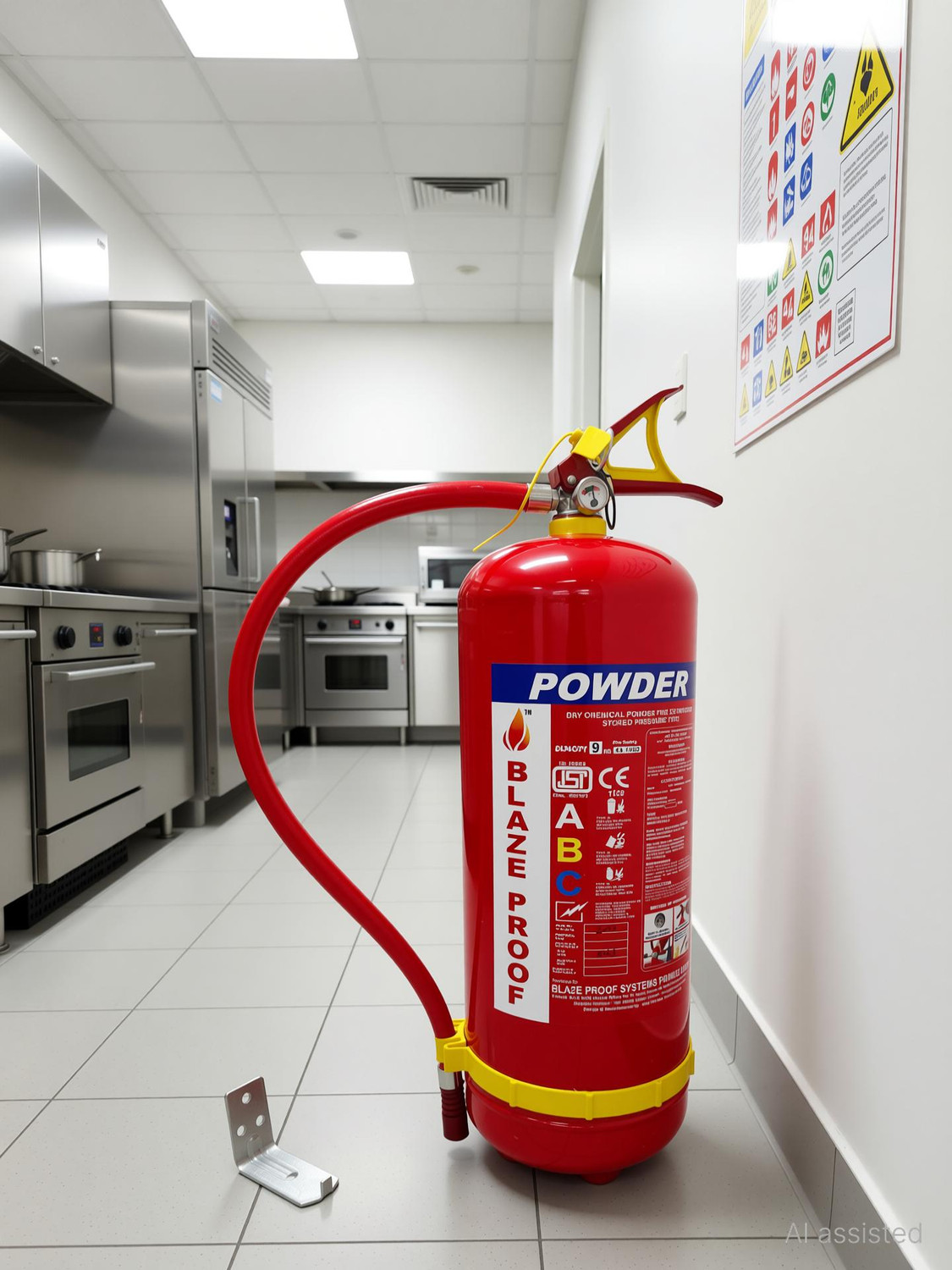 Image of Blazeproof Fire ABC Powder Type 9 Kg (Pack of 1) Fire Extinguisher Mount