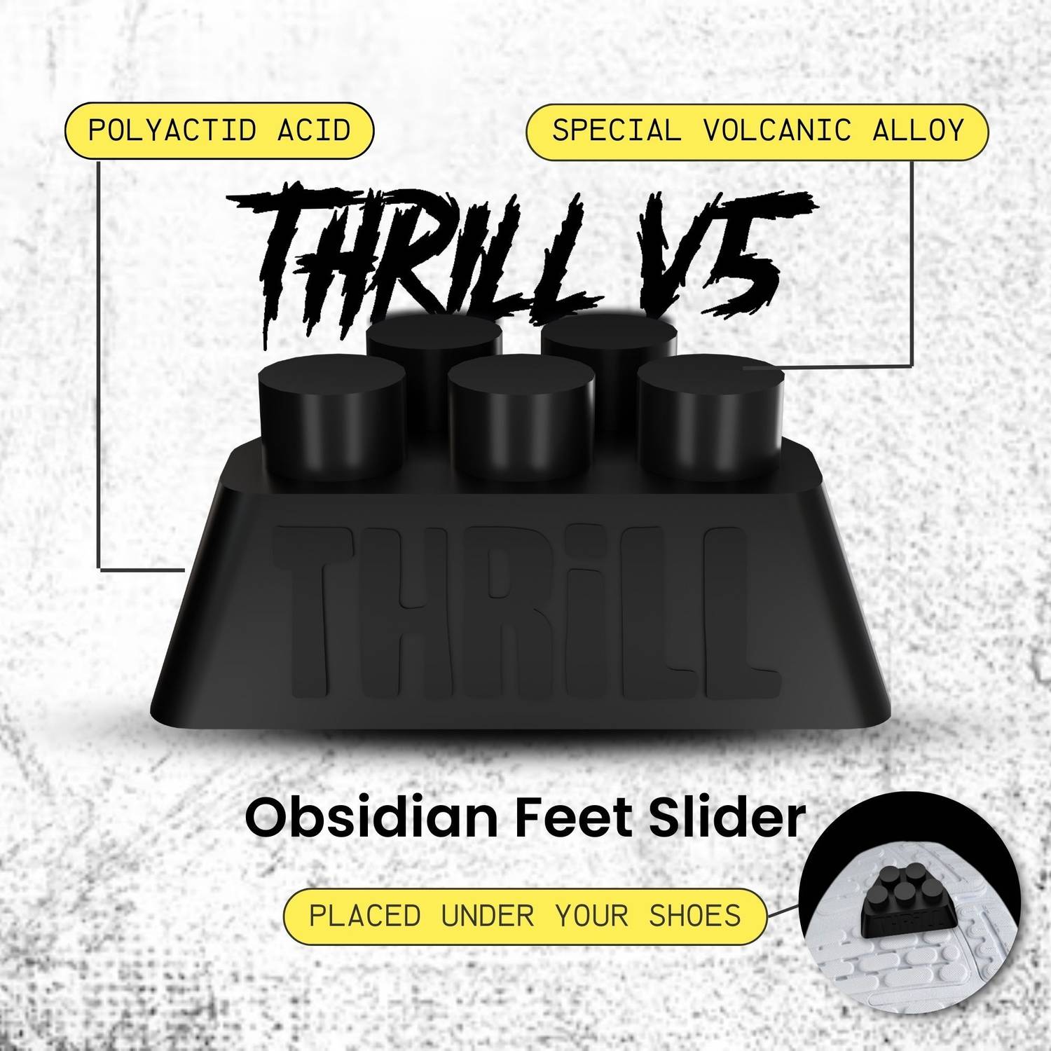 Turbo Thrill V5 Obsidian Feet Slider for Bikers - Image 2