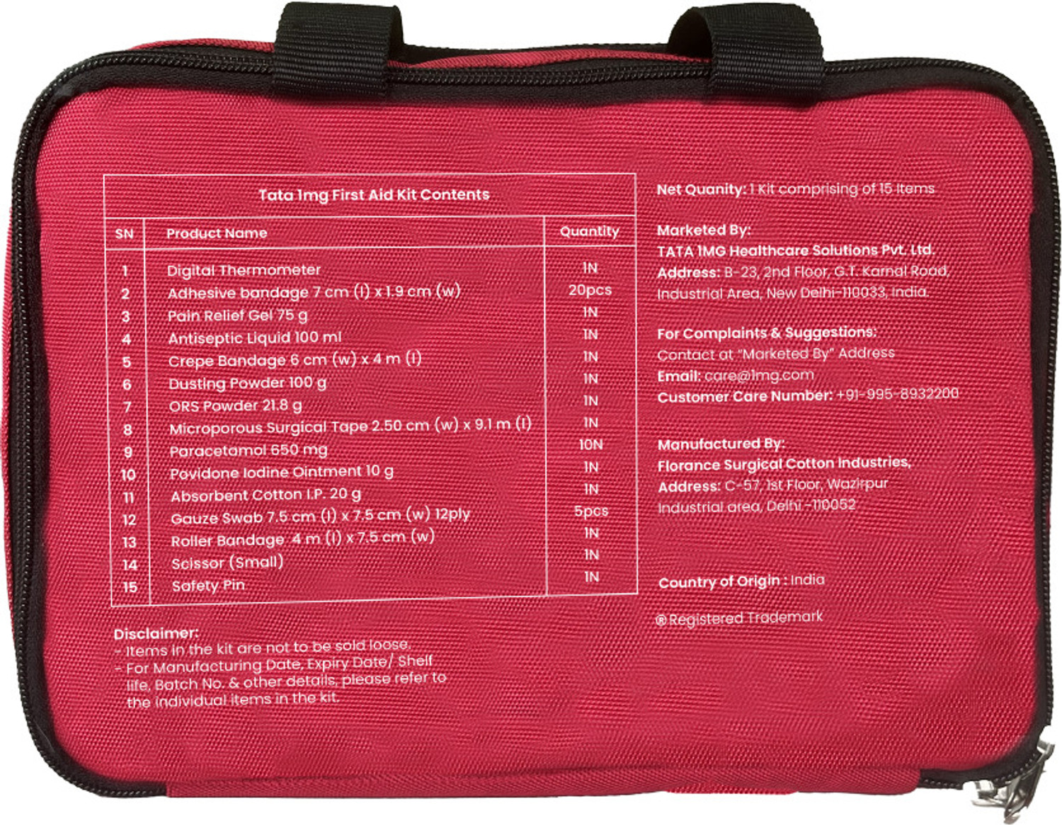 Image of TATA 1mg T1MG /FA01 First Aid Kit