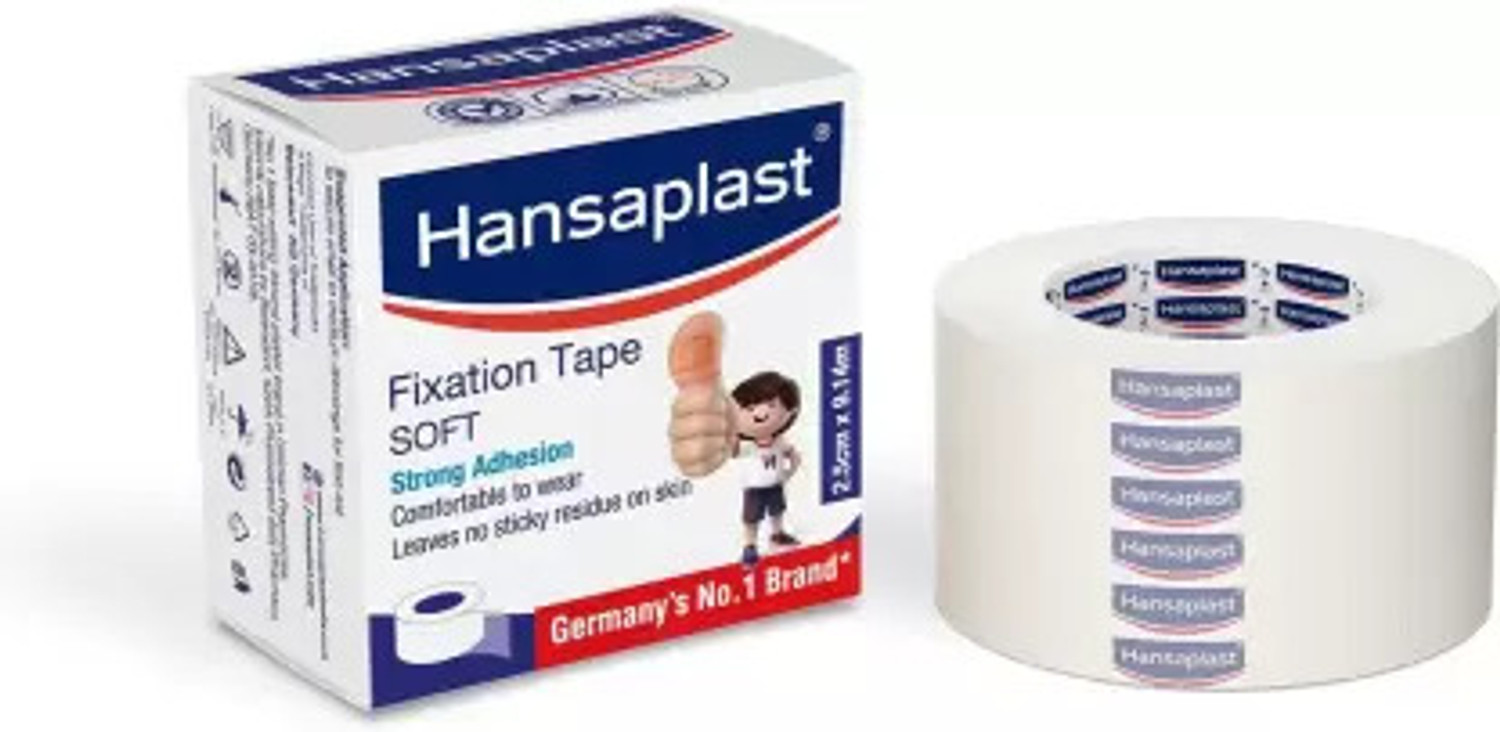 Image of HANSAPLAST Fixation Tape, 12 pieces (2.5 cm x 9.14 cm) First Aid Tape