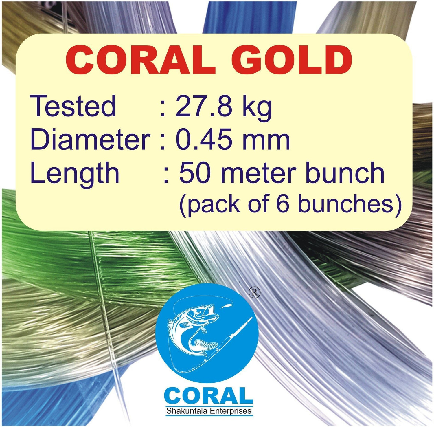 Image of CORAL SHAKUNTALA ENTERPRISES Monofilament Fishing Line