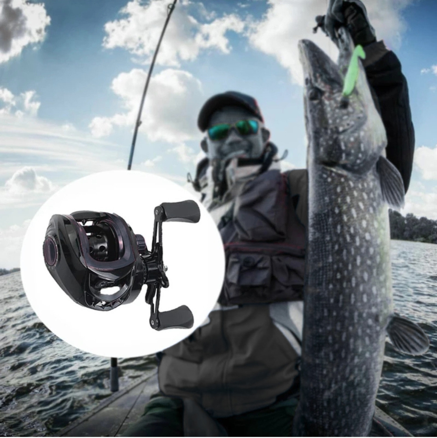 Image of Khatija Manufacture Service Premium Baitcasting Fishing Reel 19+1 BB 9 Gear Anti corrosion left hand Premium Baitcasting Fishing Reel 19+1 BB 9 Gear Anti corrosion left hand