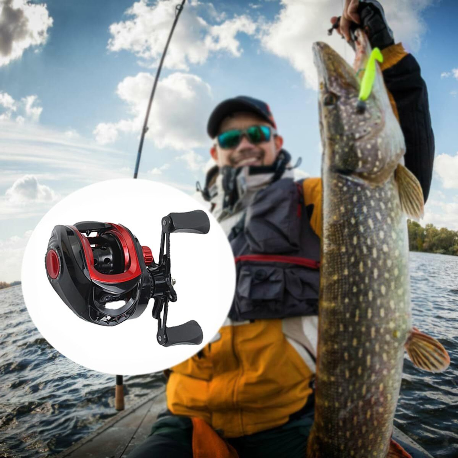 Image of Abirs Baitcasting Fishing Reel 17+1BB 9 Gears Anti Corrosio Reels Right Hand 17+1BB