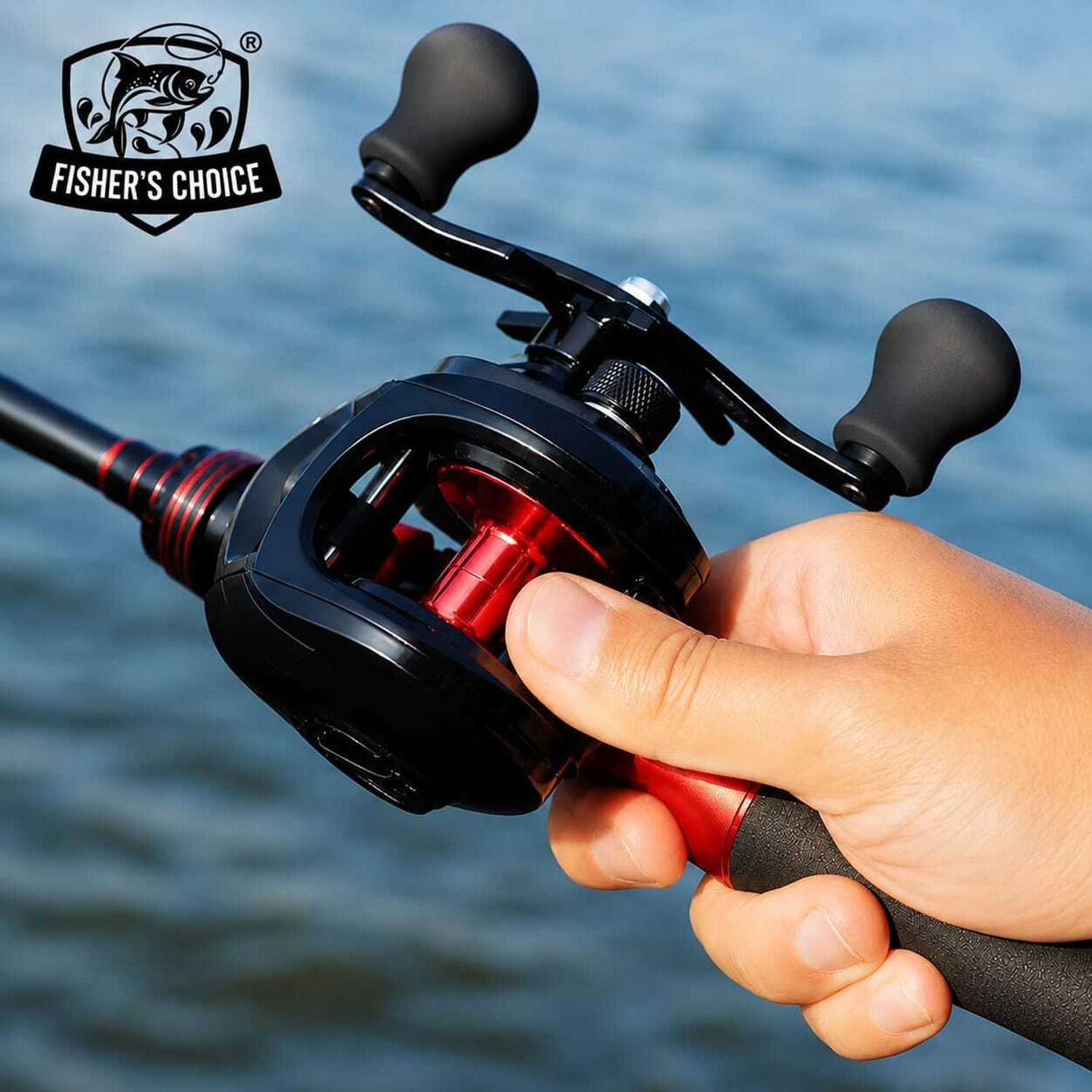 Image of Fishers choice High Speed Metal Fishing Reel 6000 Series for Fresh Water and Lake Water Fishing FC721-BL