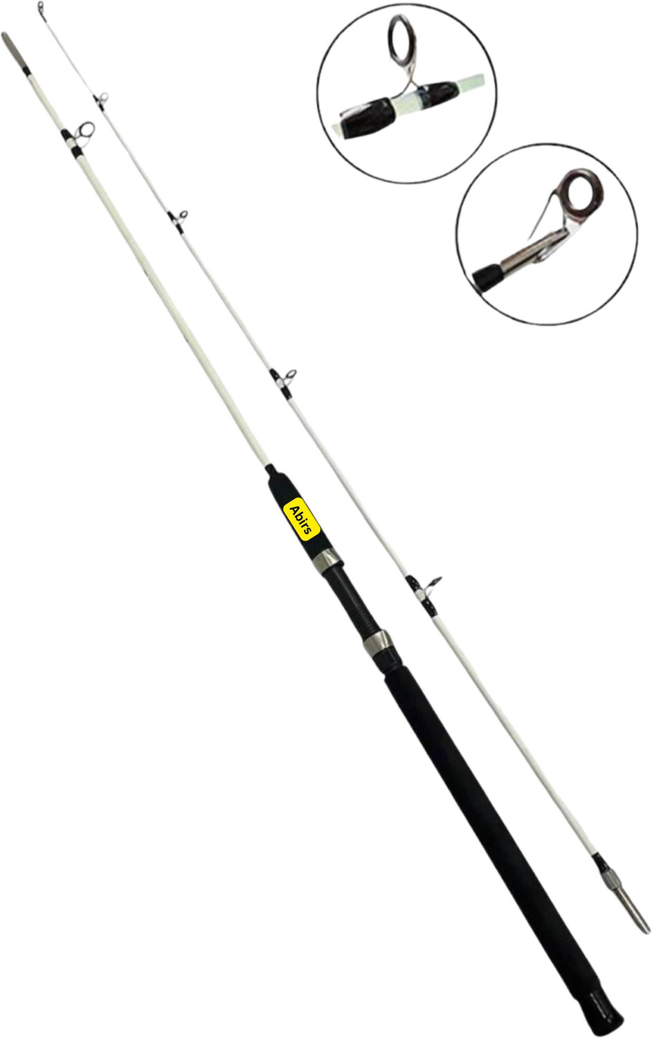 Image of Abirs SolidStrike 6ft (180cm) Solid Fiberglass Fishing Rod - 2-Piece Heavy Duty SS-180-2P-GLS31 Multicolor Fishing Rod