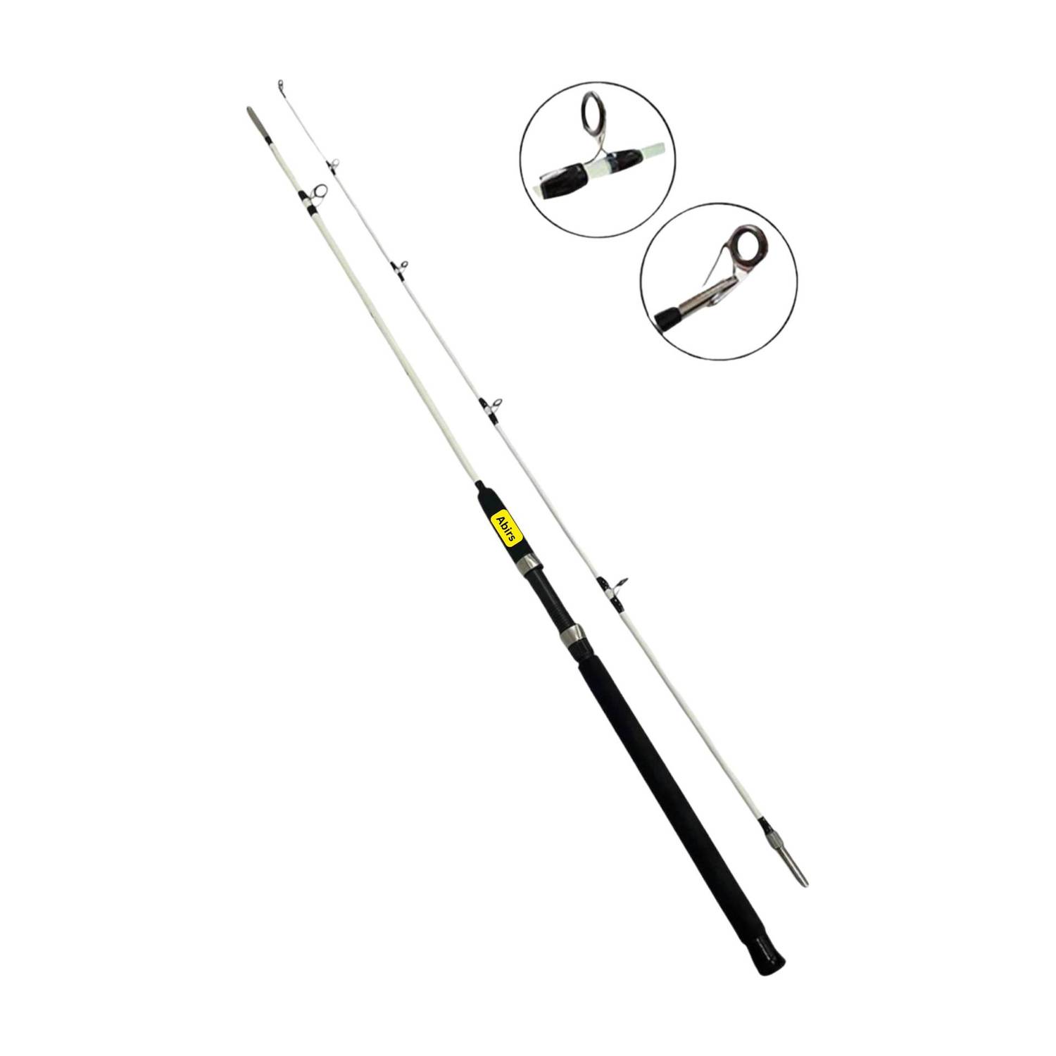 Abirs SolidStrike 6ft (180cm) Solid Fiberglass Fishing Rod – 2-Piece Heavy Duty SS-180-2P-GLS31 Multicolor Fishing Rod