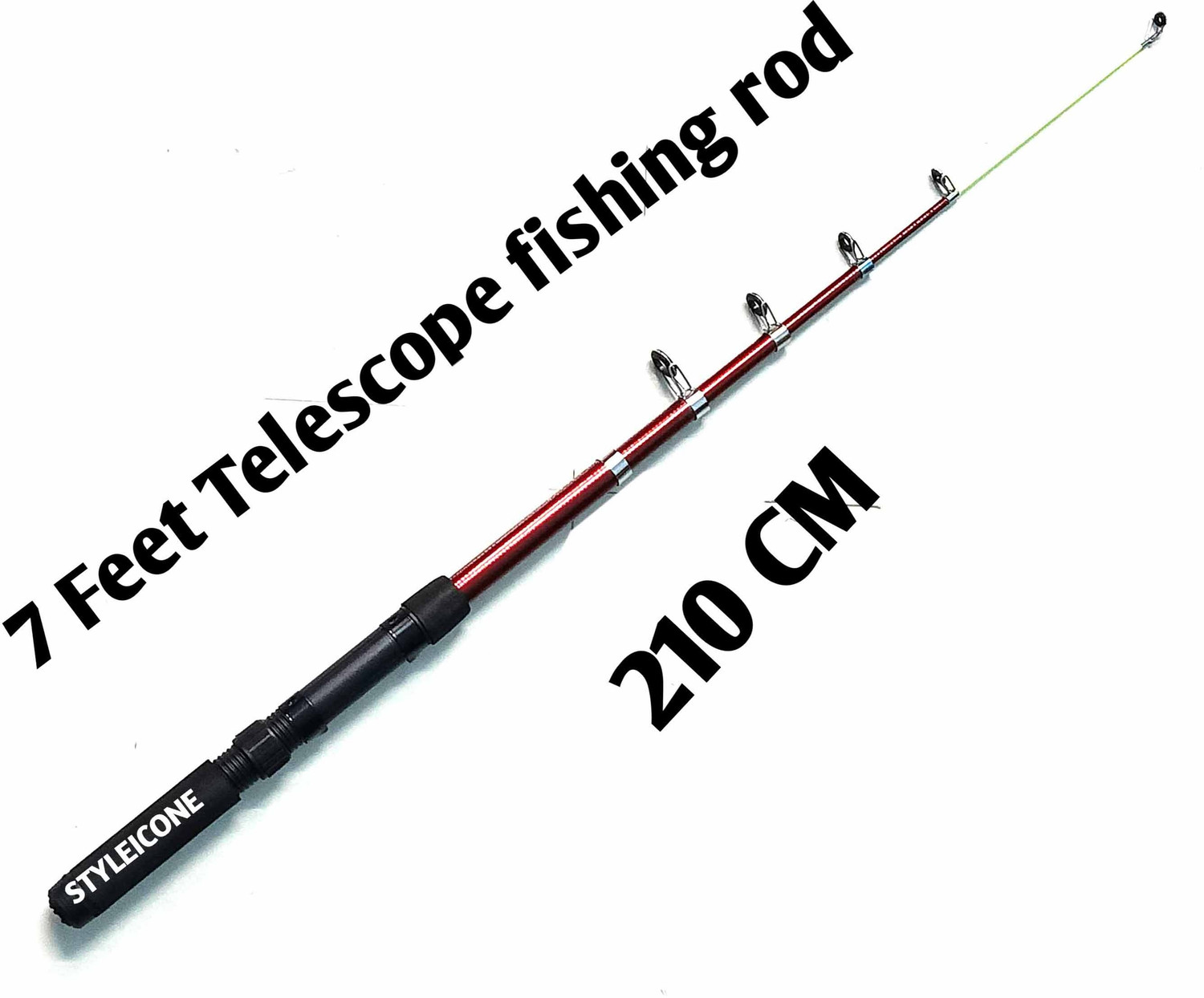 Image of Styleicone 7 ft high quality fishing rod N1 2.1MTR N1 Red Fishing Rod