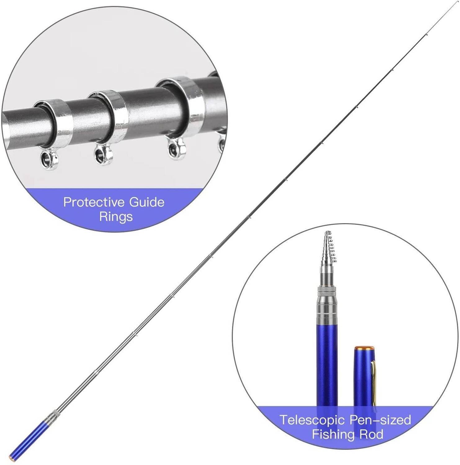 Opnex Mini Fishing Rod Combo, Black - Image 3