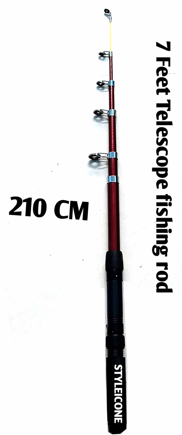 Image of Styleicone 7 ft high quality fishing rod N1 2.1MTR N1 Red Fishing Rod