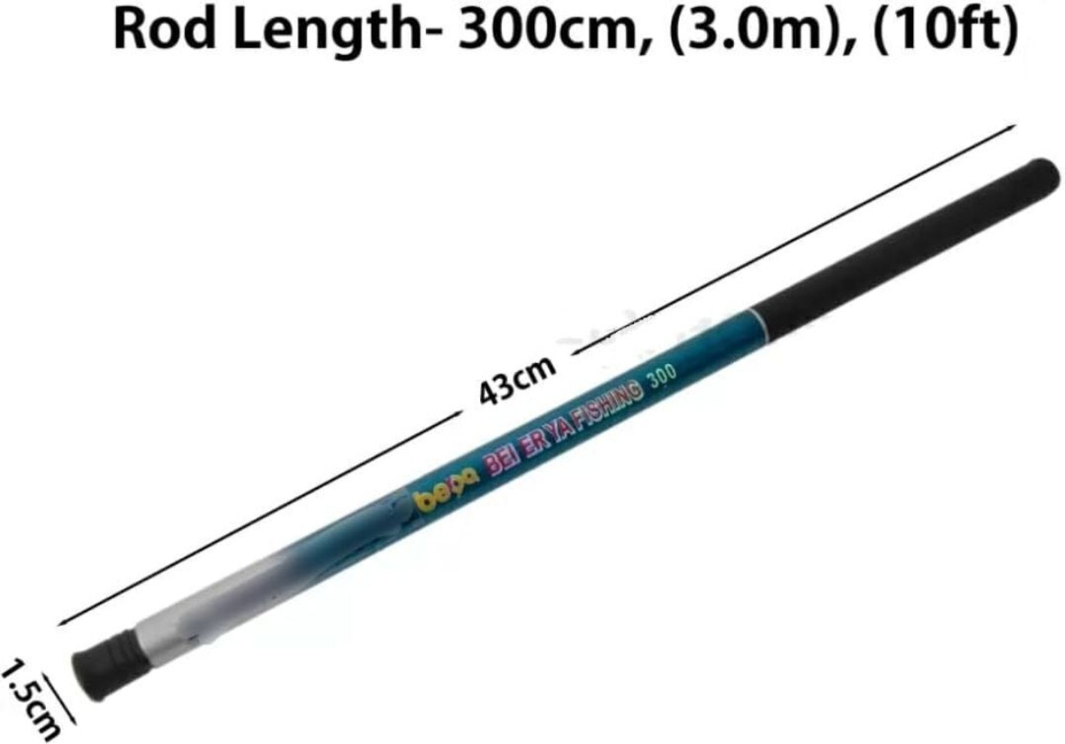Image of Abirs Fly fishing rod (10 ft / 300 cm) 3 mtr fly rod Blue Fishing Rod