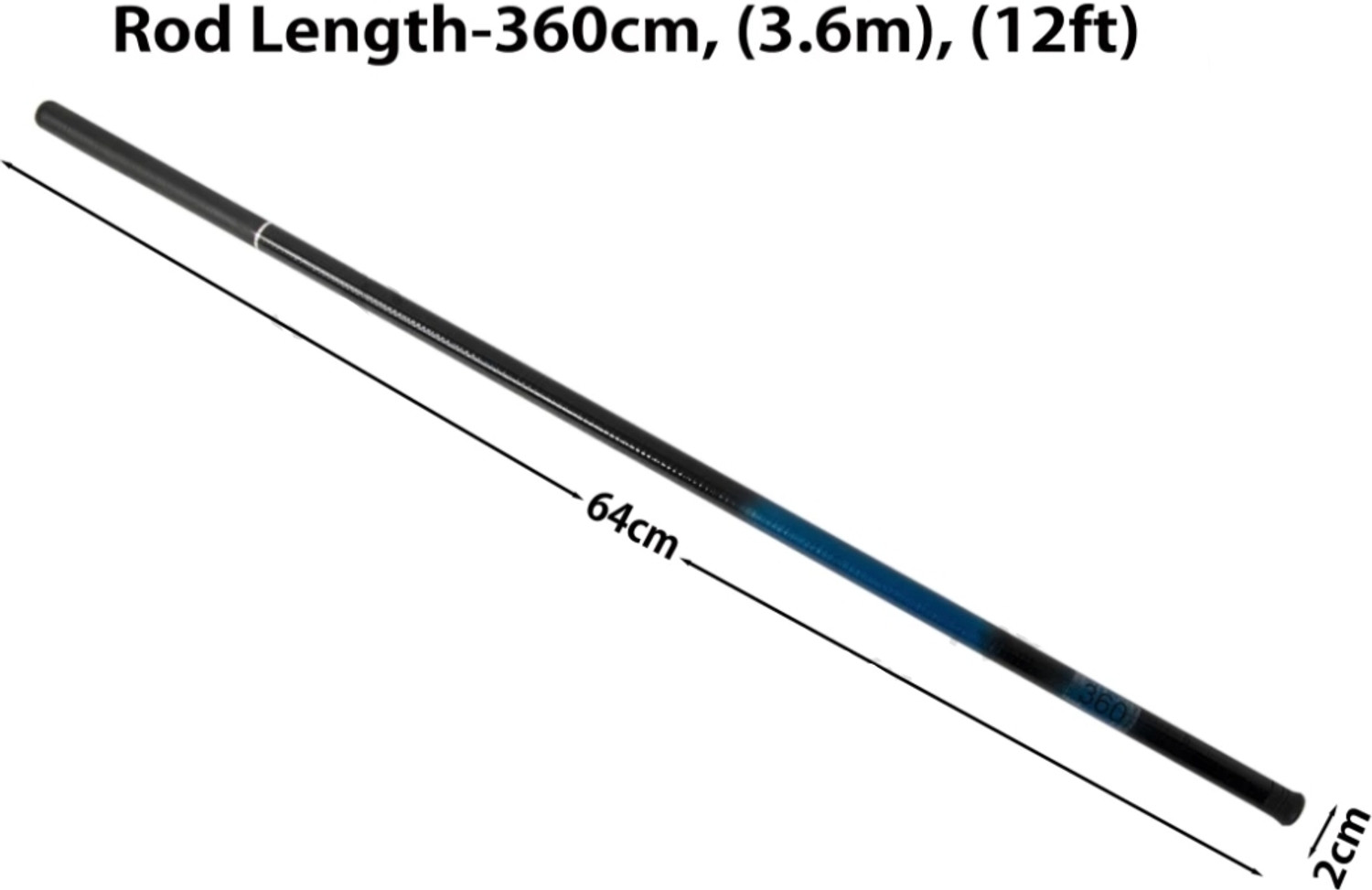Image of Abirs 12 ft fly 360 long Blue Fishing Rod