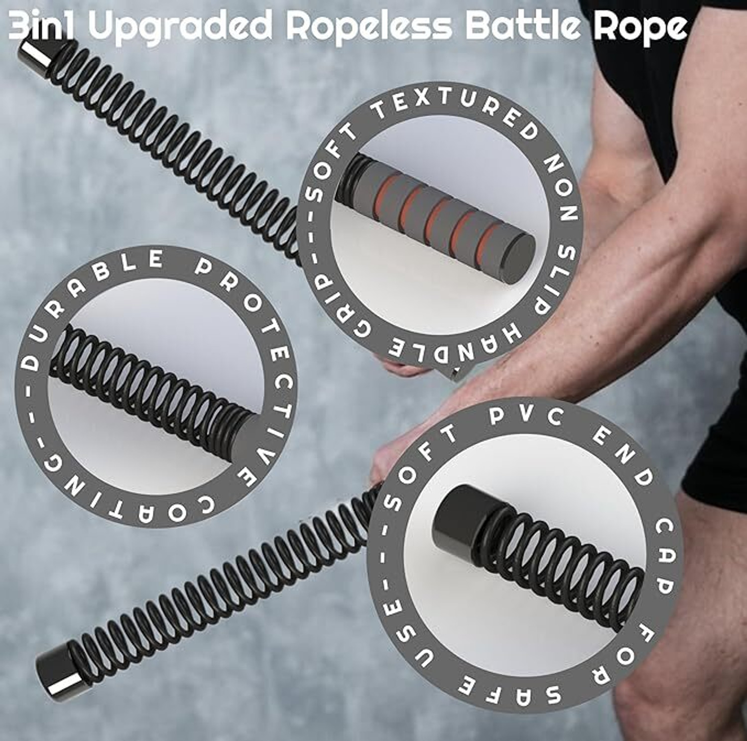 Image of DEVICE Ropeless Battle Rope for Home & Gym! Balance Disc Fitness Balance Board