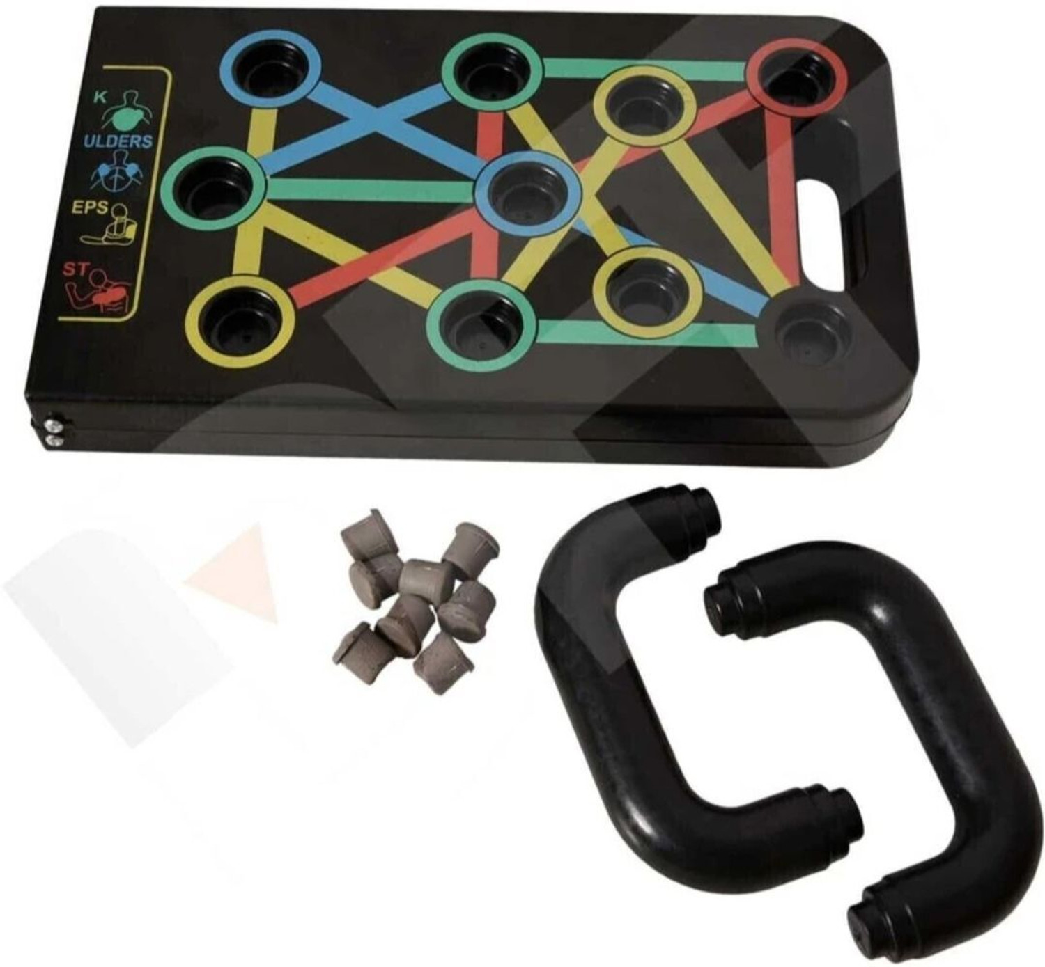 Image of dff Pushup Board Gym Equipment for Home Workout & Finger Strengthener, Grip Strength Balance Disc Fitness Balance Board