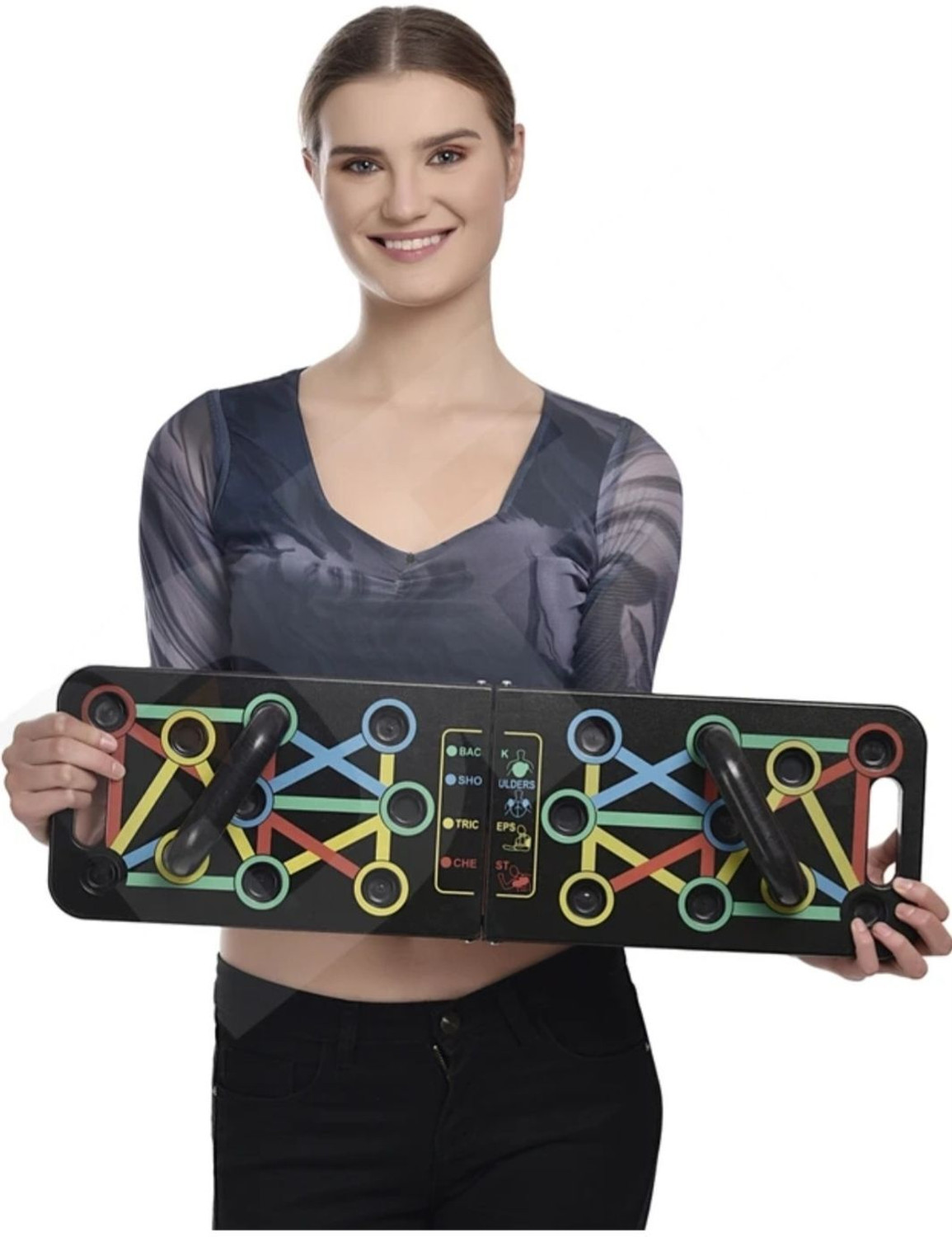 Image of dff Pushup Board Gym Equipment for Home Workout & Finger Strengthener, Grip Strength Balance Disc Fitness Balance Board