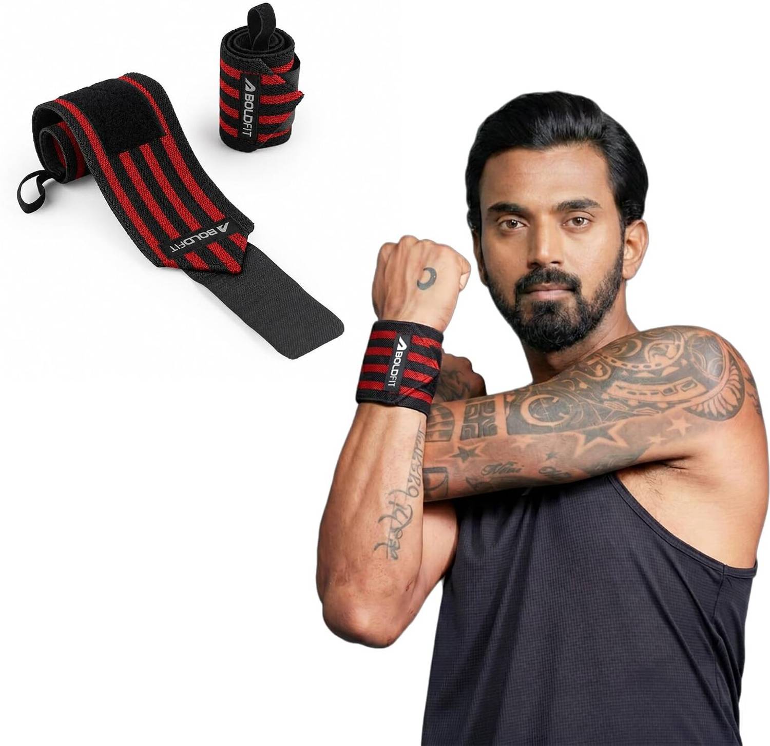 BOLDFIT Wrist Bands For Boys Men For Gym Workout For Wrist Pain Wrist Support Supporter Fitness Band