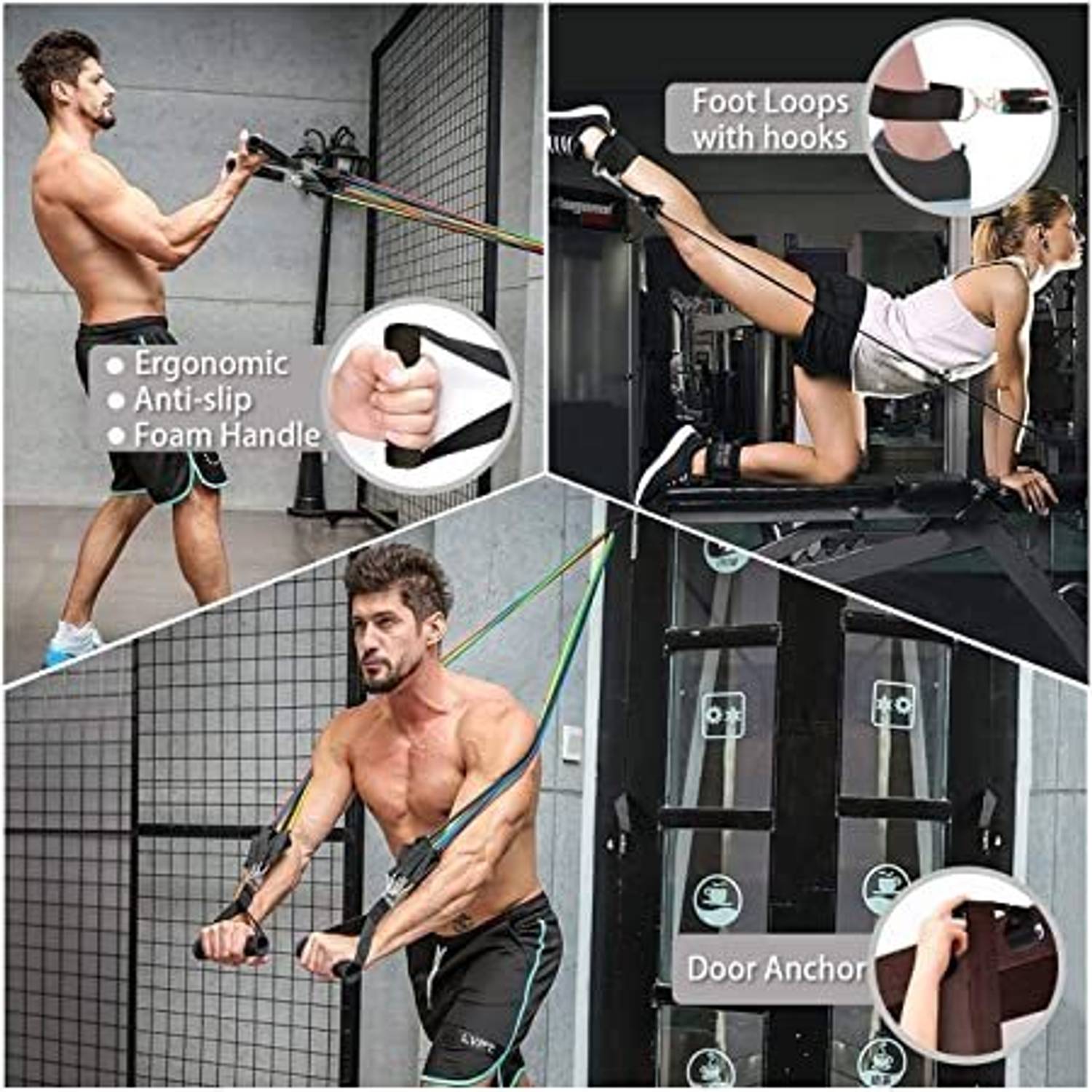 Ident 11 Piece Gym Power Resistance Band Set - Image 4