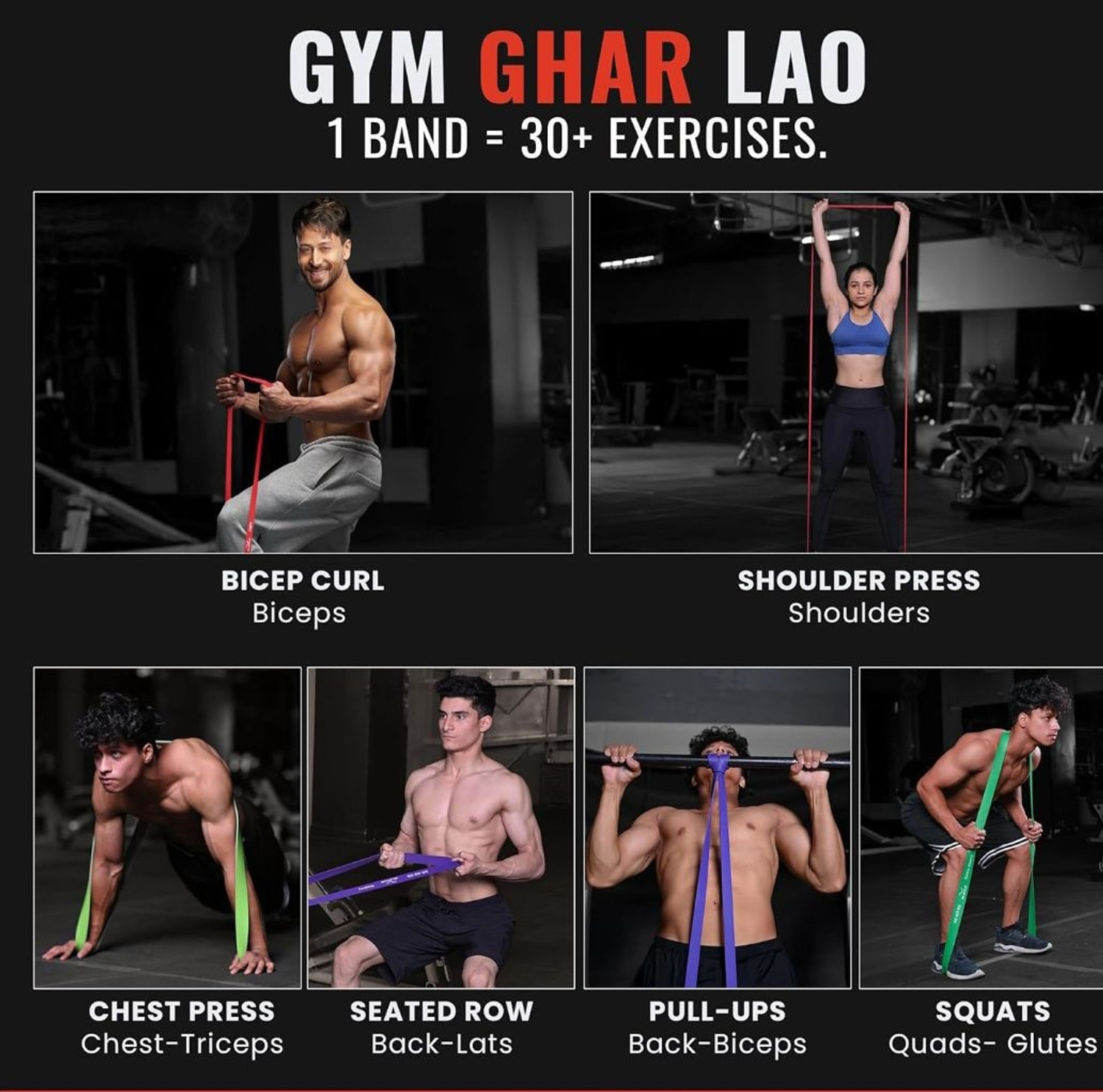 Image of ELORA Premium Resistance Band 7-15 KG for Workout, Yoga, Pull-Up Assist & Resistance Band
