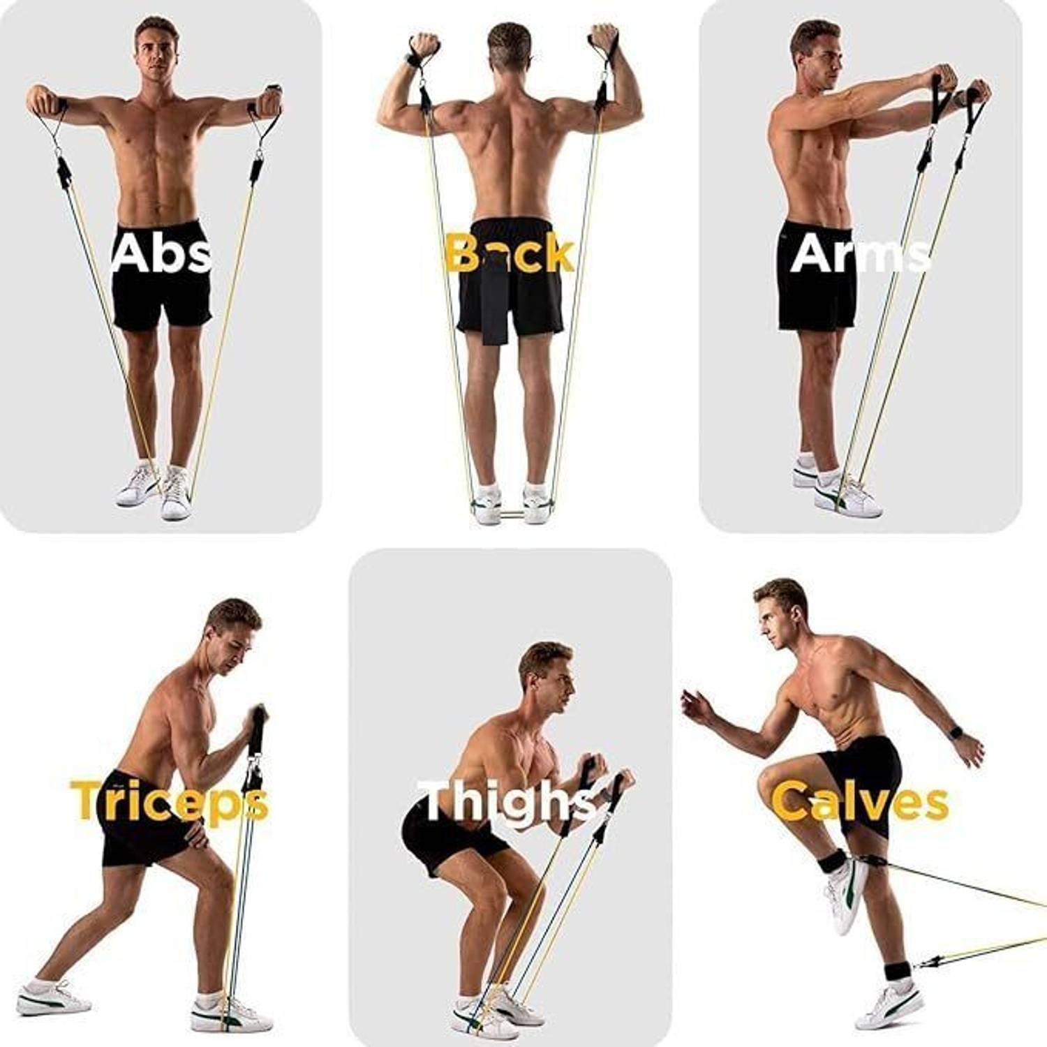 alyv 11-in-1 Resistance Band Set Pack of 11 - Image 3