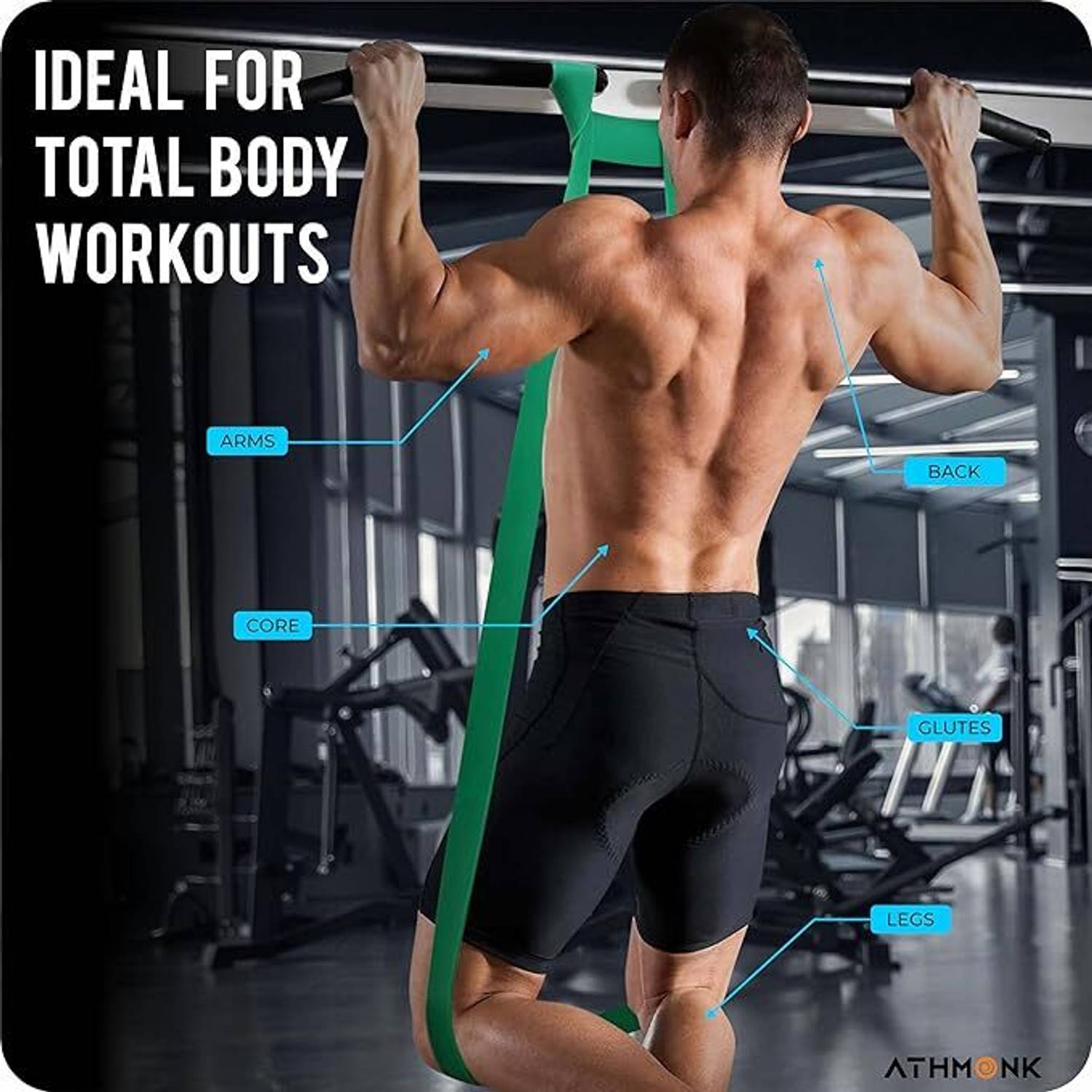 AZWIAN Power Stretch Resistance Band Green 40-60kg - Image 2