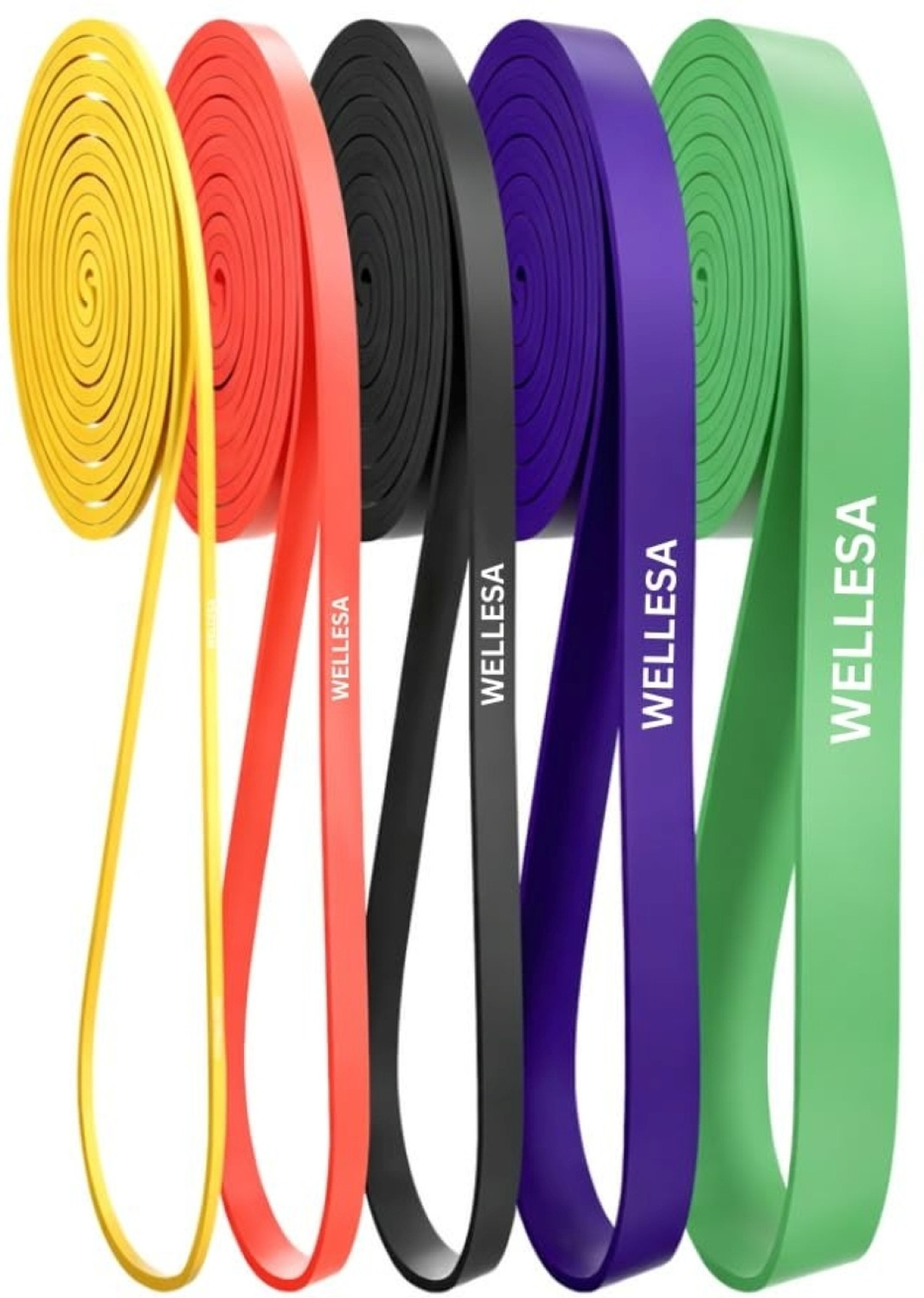 Image of Wellesa Heavy Resistance Band Set For Stretching, Home Workout Bands for Men & Women Fitness Band