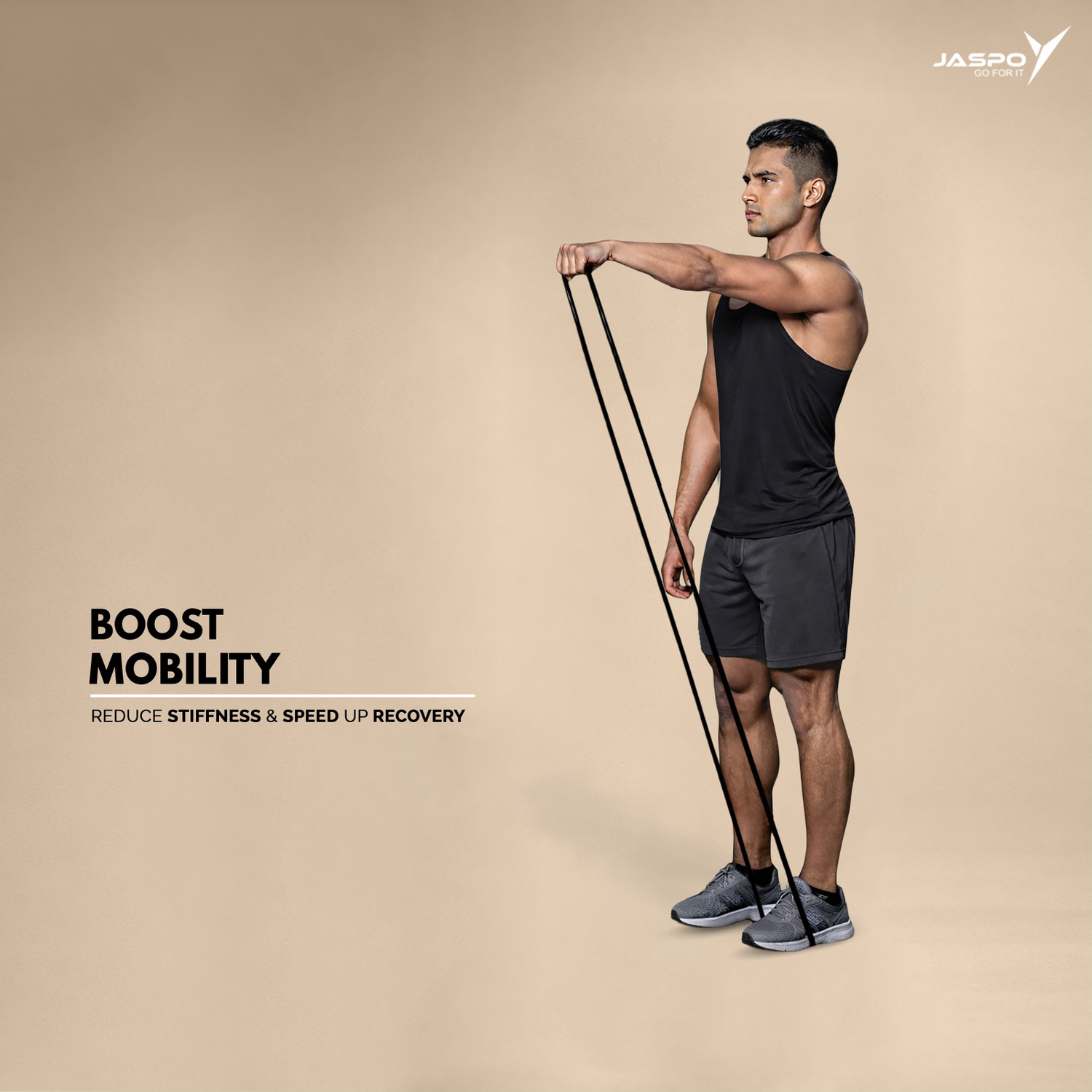 Image of Jaspo Heavy Duty Resistance Band for Strength Training, Fitness & Stretching(15-30 Kg) Resistance Band
