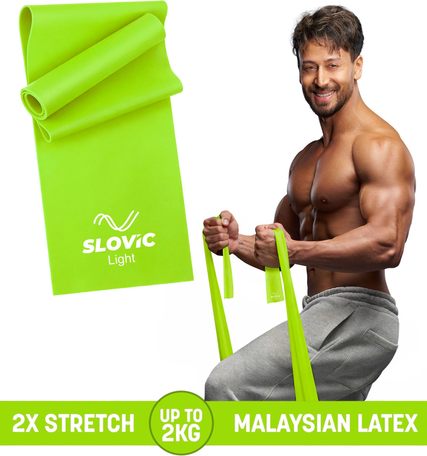 Image of SLOVIC Latex Thera Band for Stretching | Home Workout & Yoga| Heavy Resistance | Resistance Band