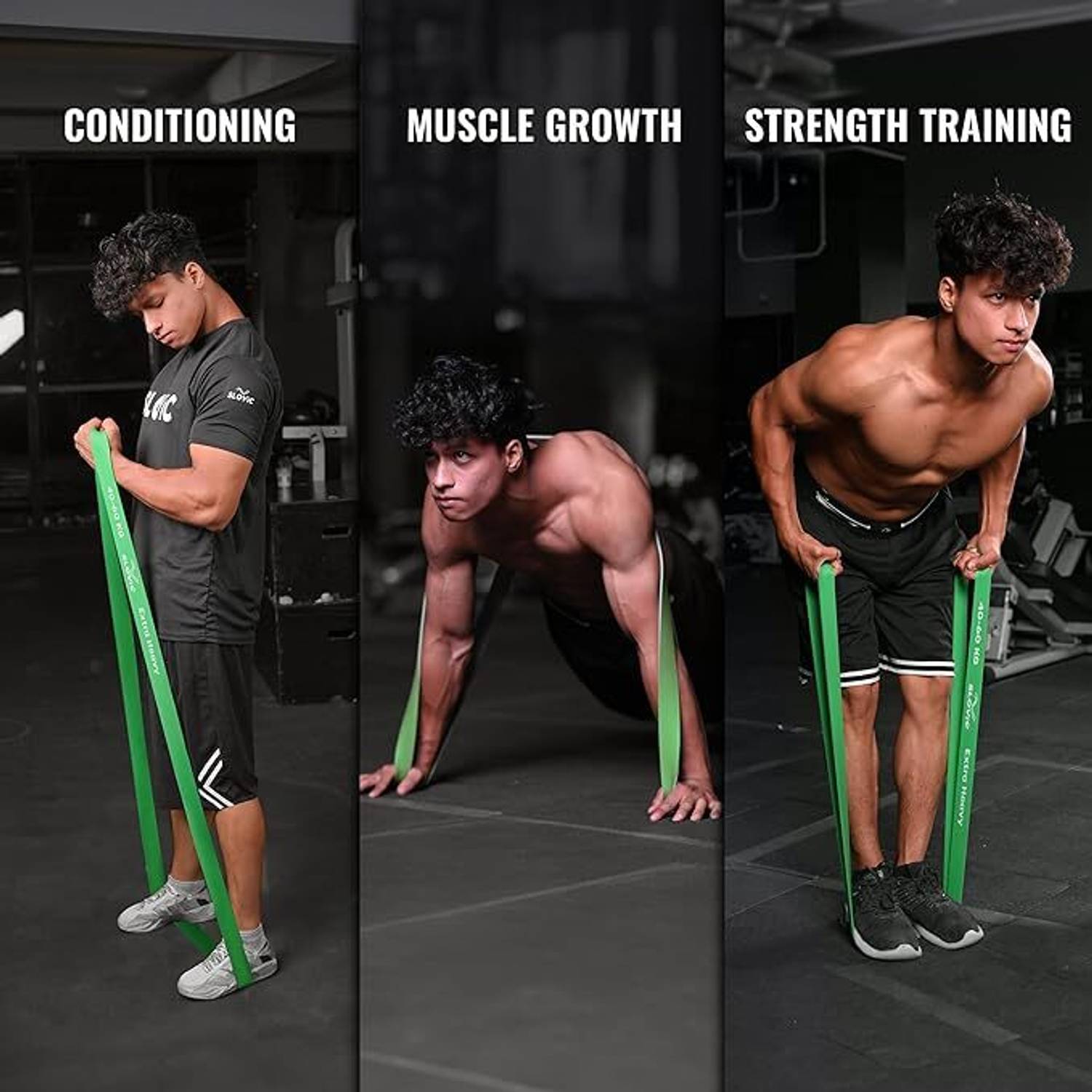 AZWIAN Power Stretch Resistance Band Green 40-60kg - Image 3