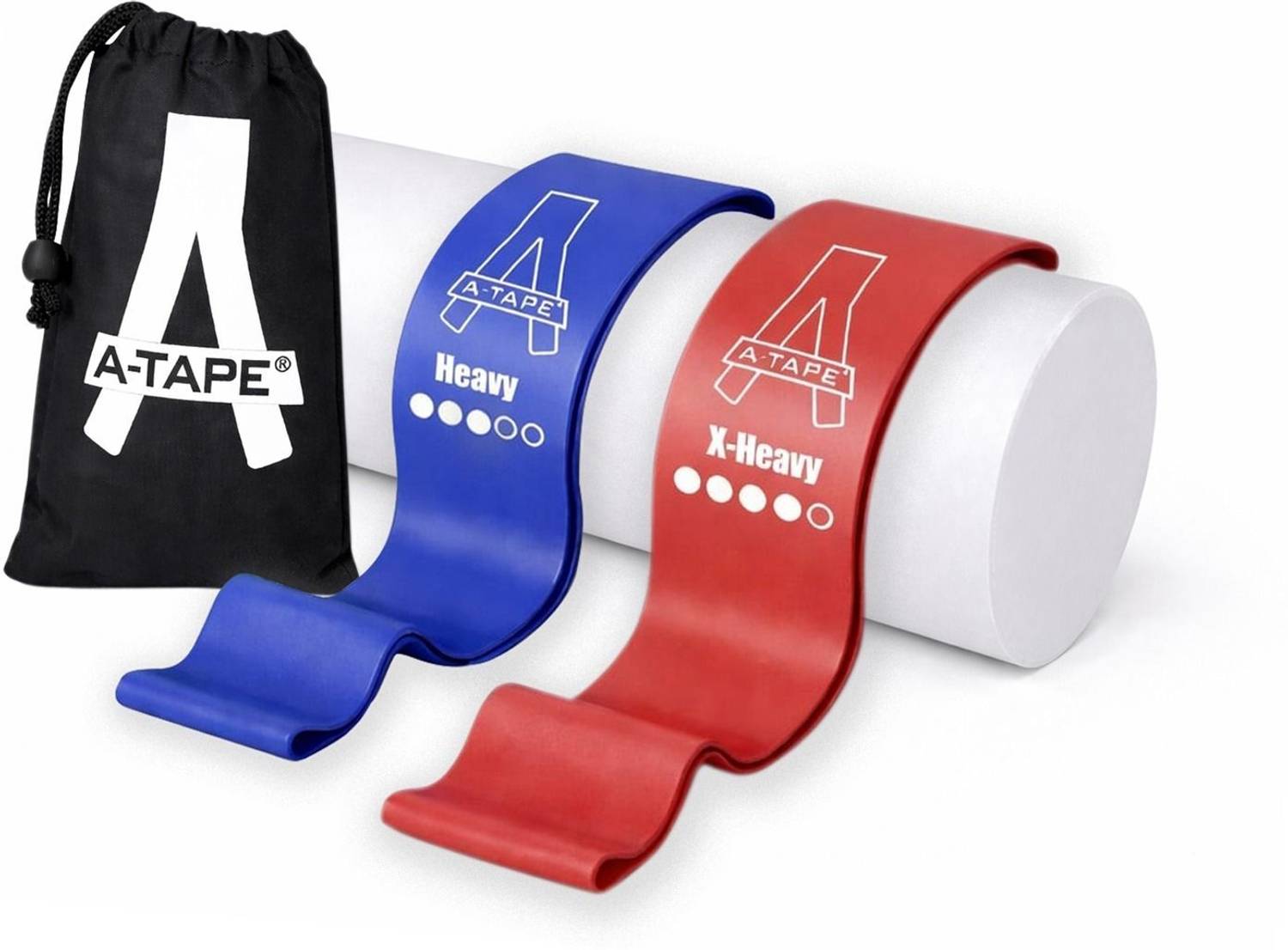 Agam A-Tape Exercise Sports Loop Band | Heavy & X-Light (Pack Of 2, Red | Blue) Fitness Band