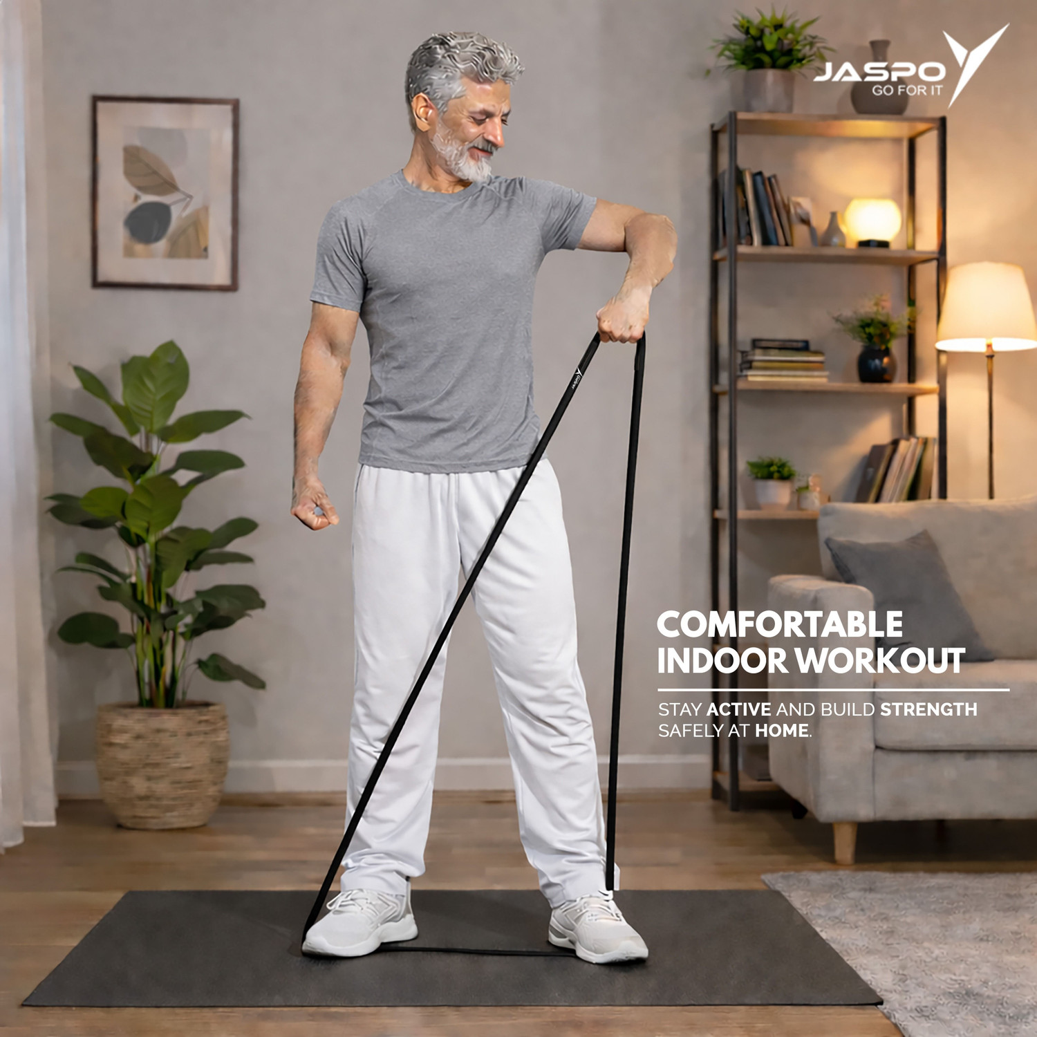 Image of Jaspo Heavy Duty Resistance Band for Strength Training, Fitness & Stretching(15-30 Kg) Resistance Band