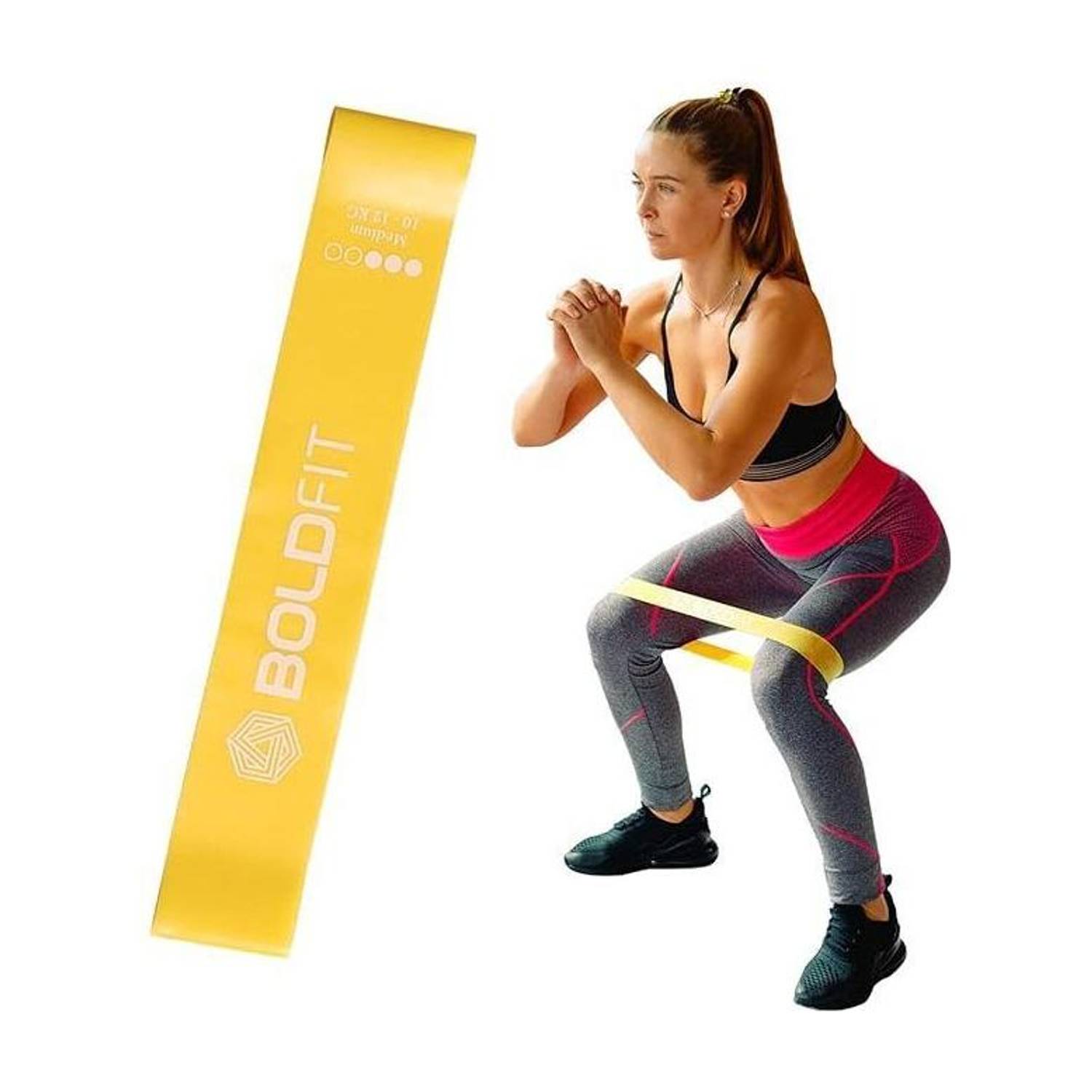 BOLDFIT Heavy Mini Loop Resistance Bands for Workout Theraband Style Fitness Band