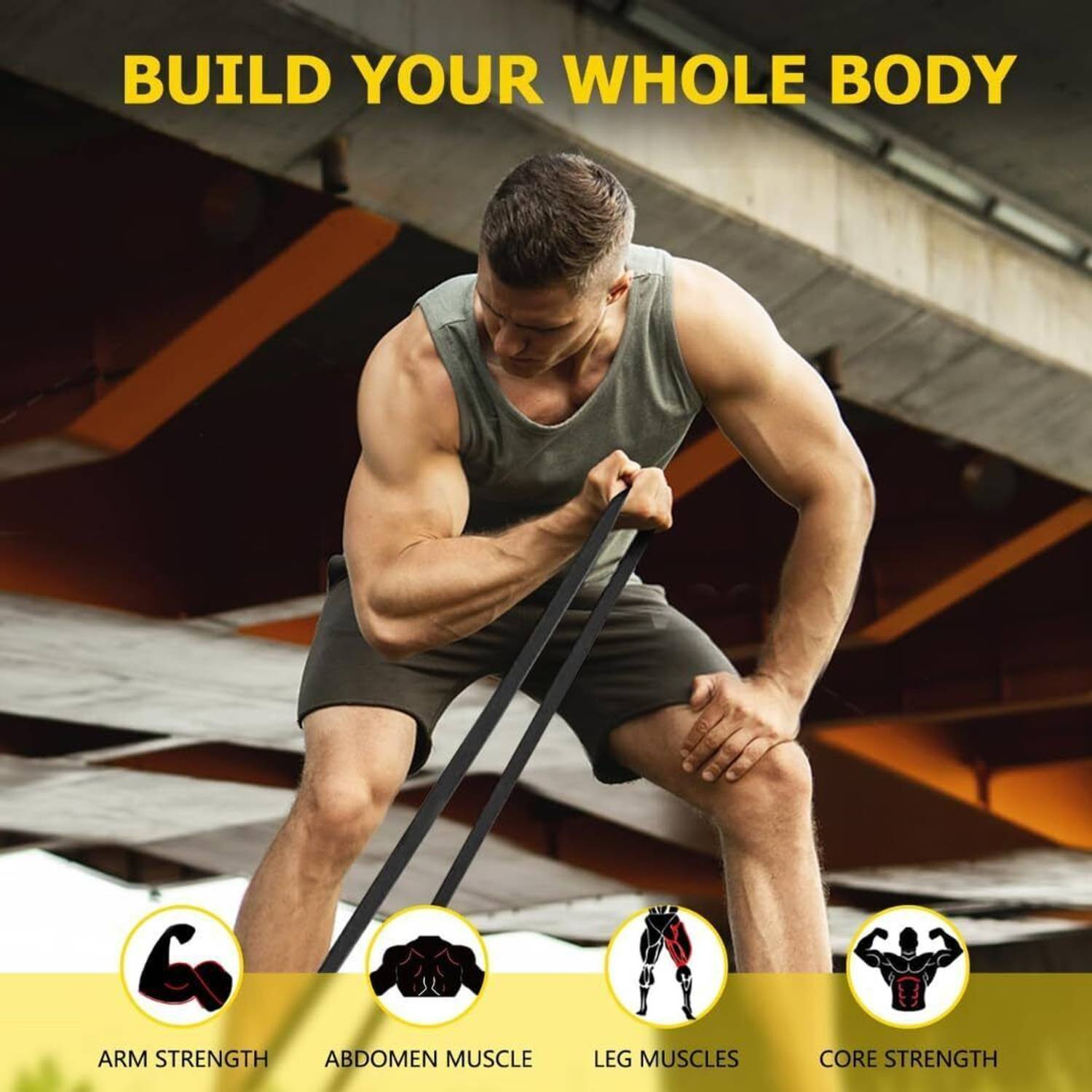 Wellesa Heavy Resistance Band (45-60kg) - Image 4